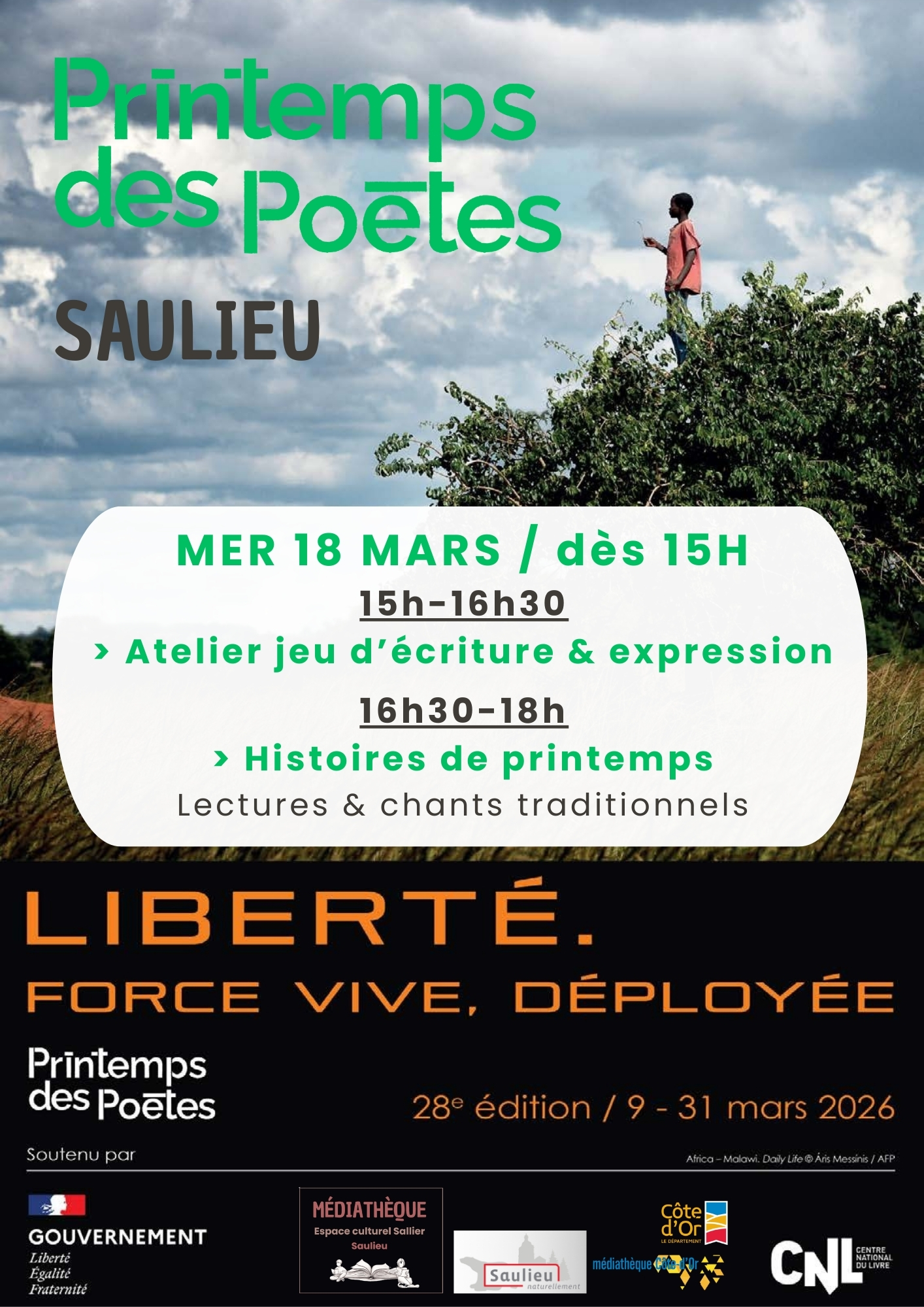 HISTOIRES DE PRINTEMPS .... LUES ET CHANTEES ! Printemps des poètes 2026