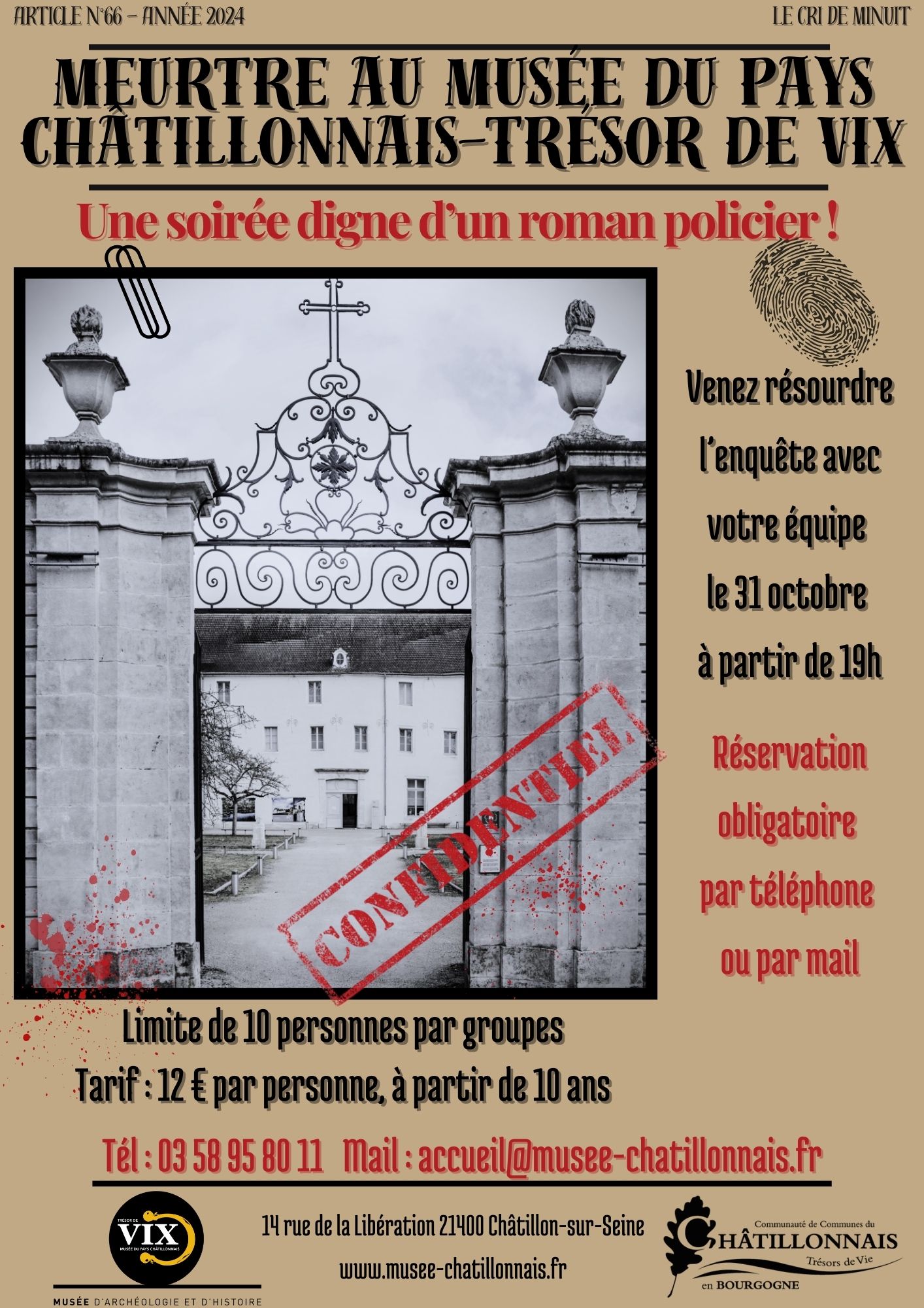 Meurtre au Musée du Pays Châtillonnais Trésor de Vix - 1