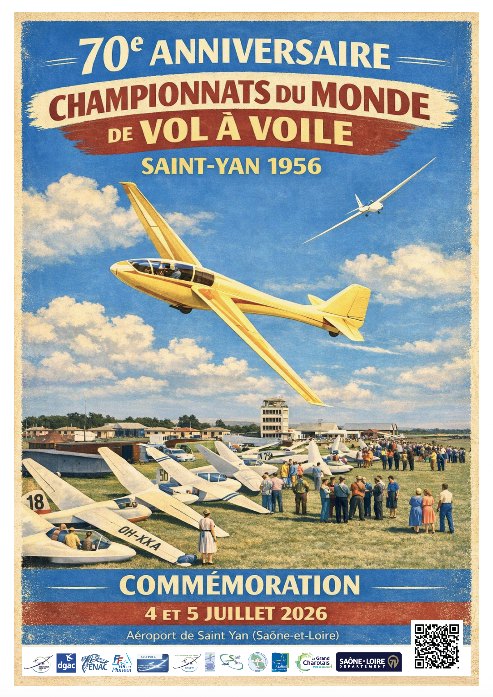 Commémoration 70ème anniversaire des championnats du monde de planeur à St Yan