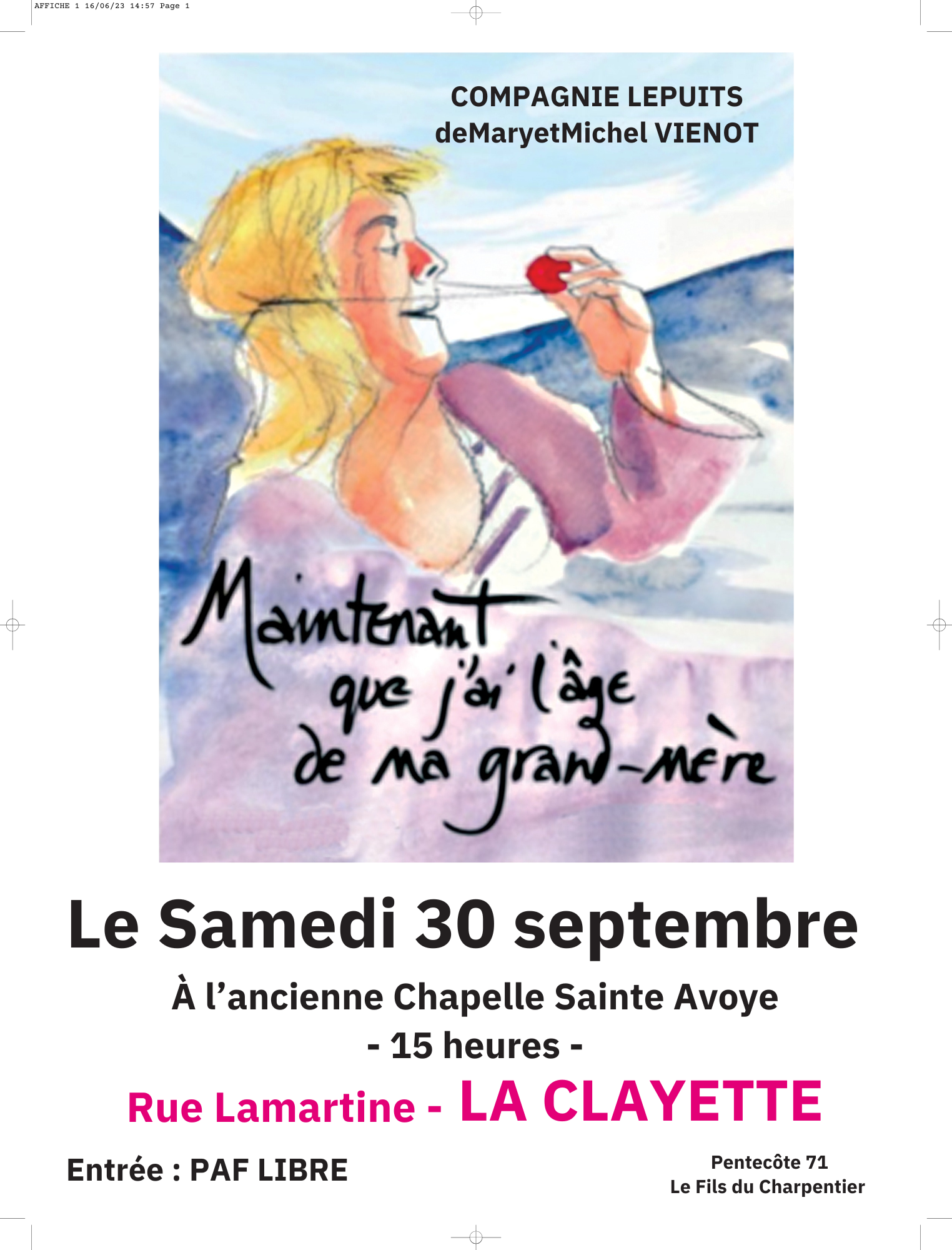 AFFICHE 2 spectacle 30 septembre