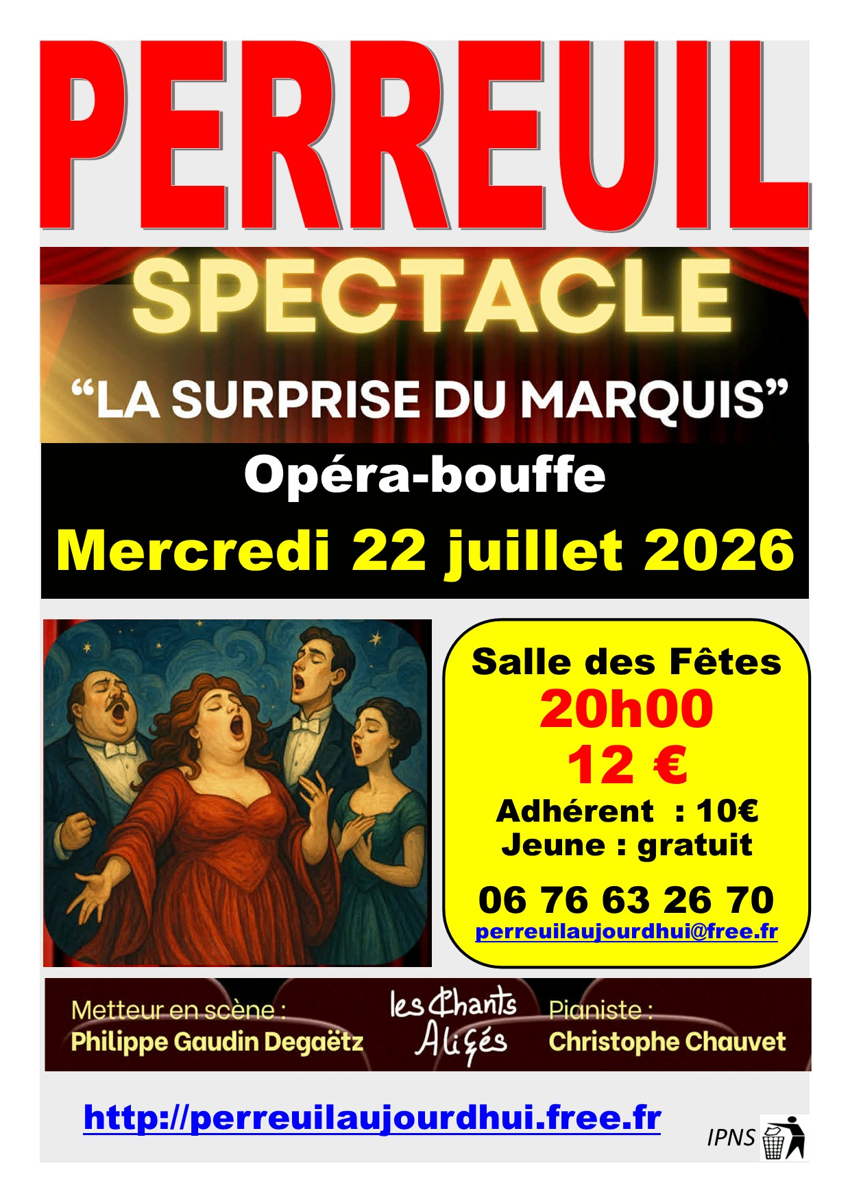 Opéra bouffe " La surprise du Marquis"