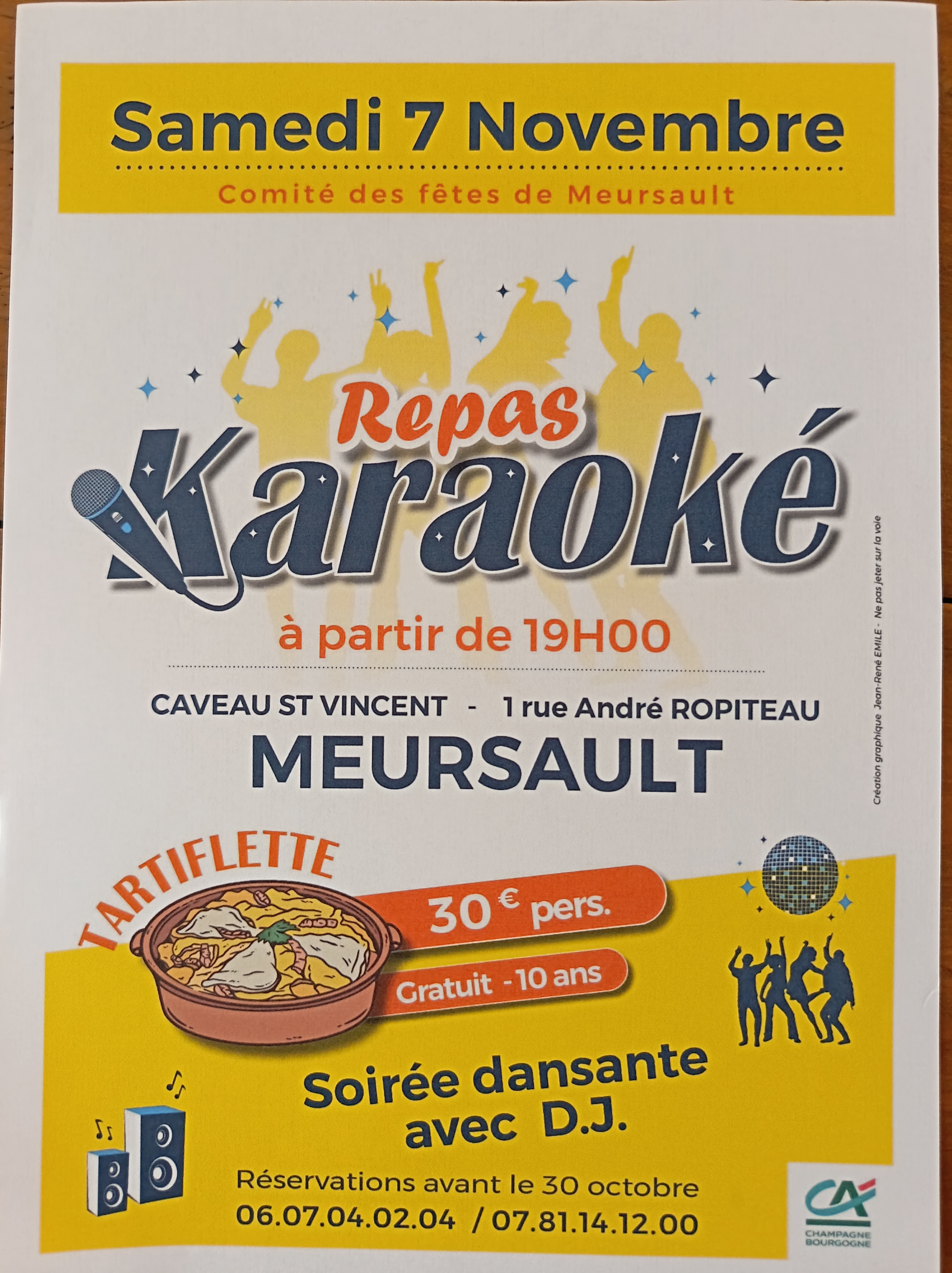 TARTIFLETTE + KARAOKE MEURSAULT