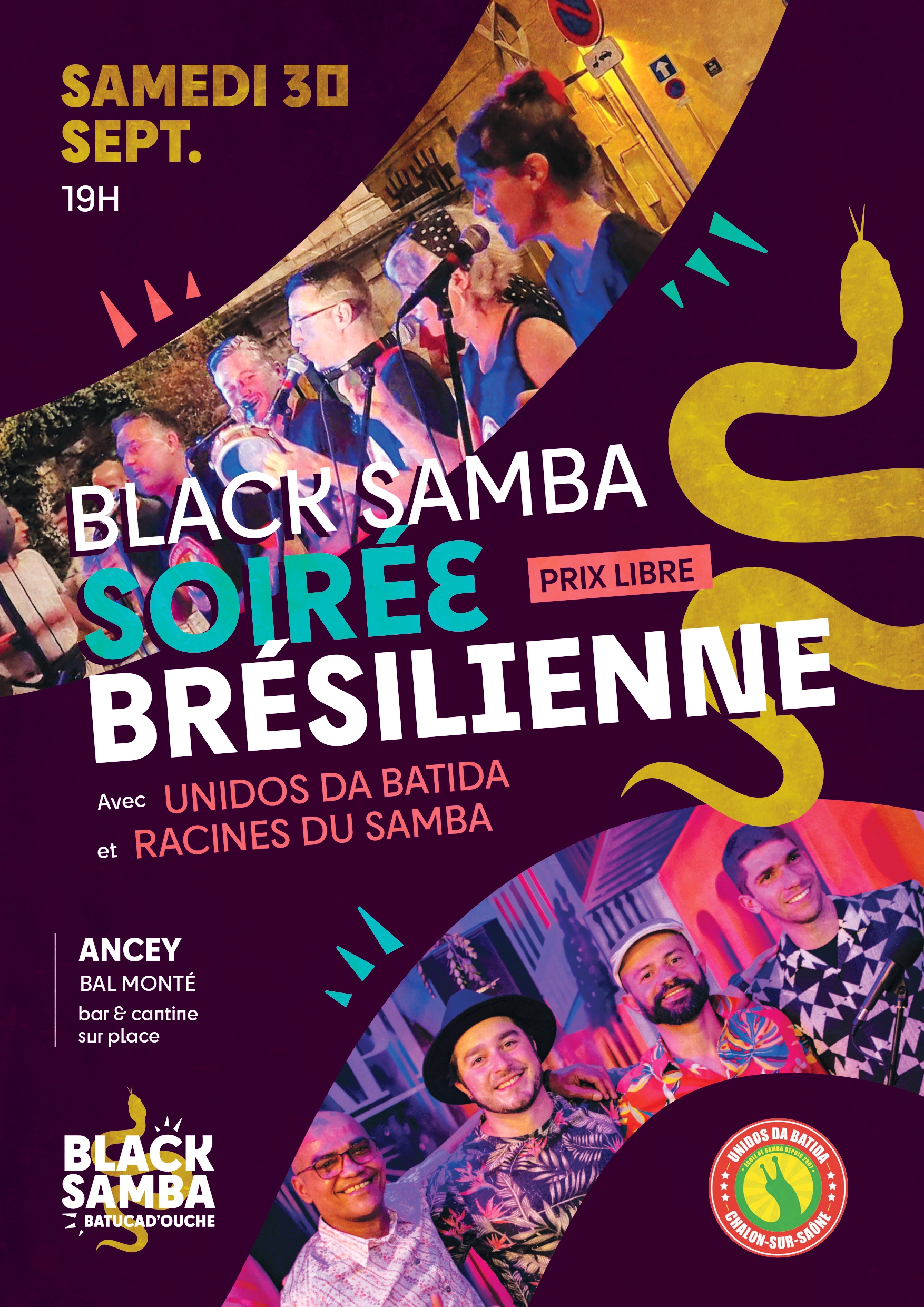 Affiche soirée samba 30.09.23