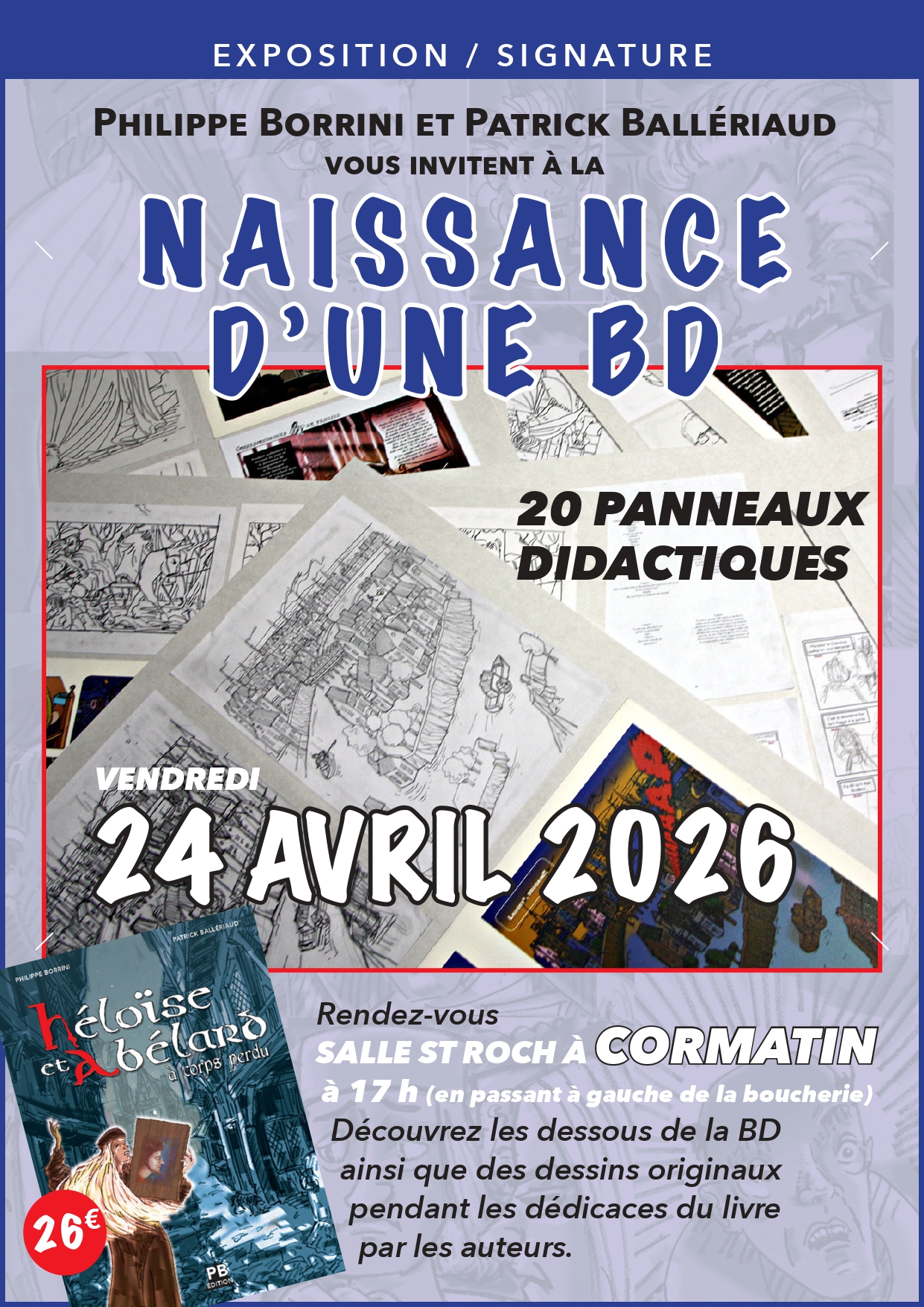 Exposition et séance de dédicace : Naissance d'une BD