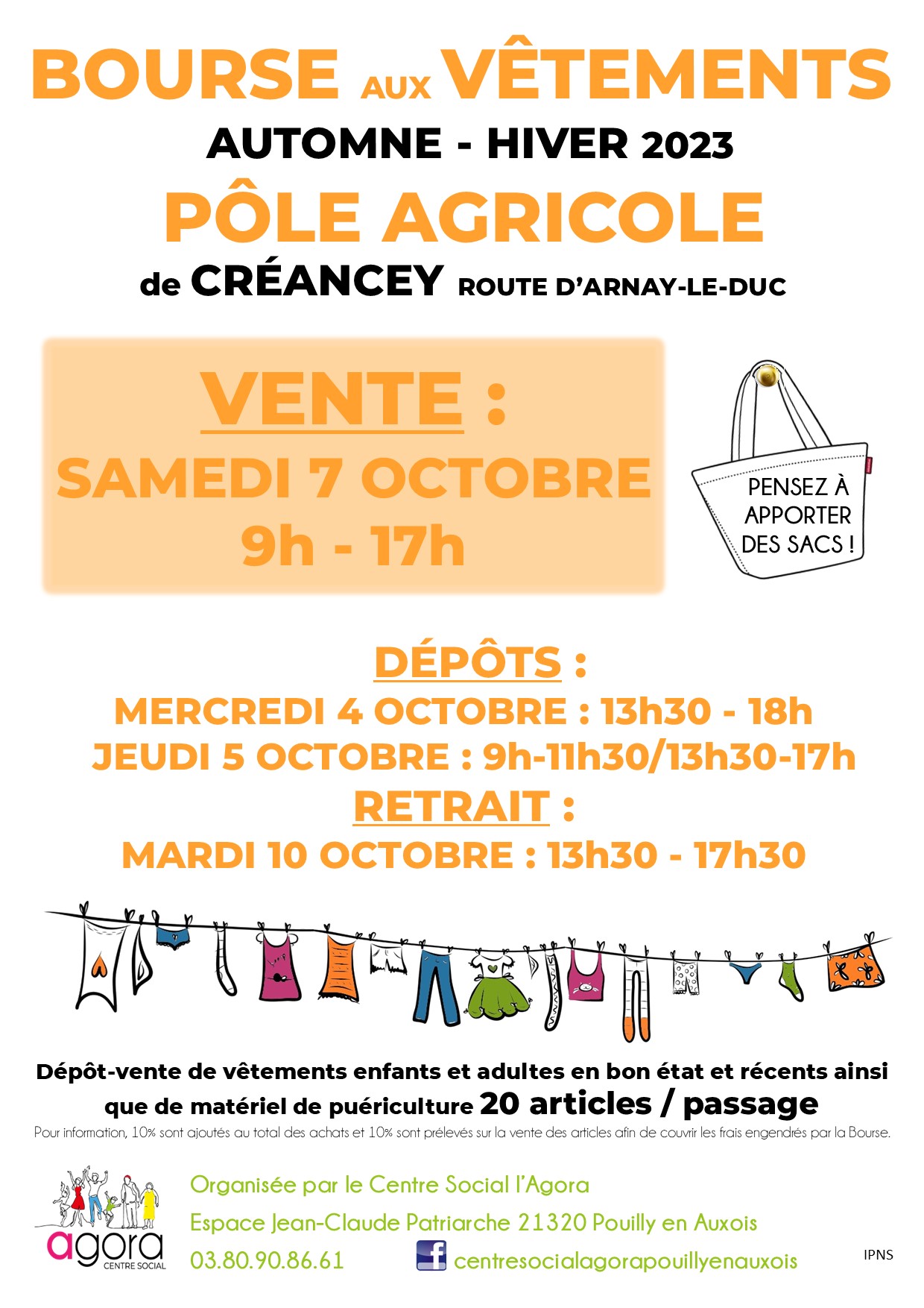 AFFICHE BOURSEvêtements 2023 automne hiver