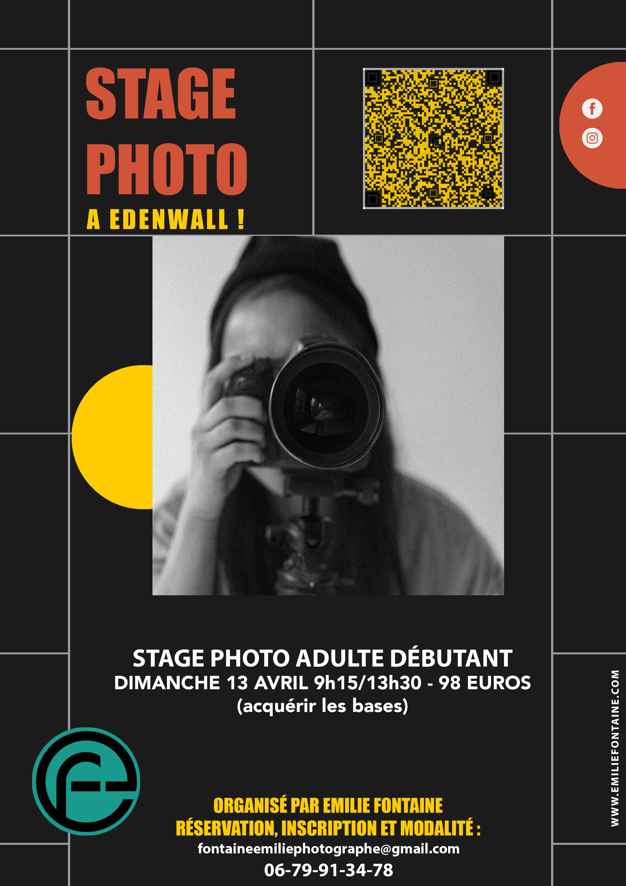 AFFICHE COURS PHOTO ADULTES