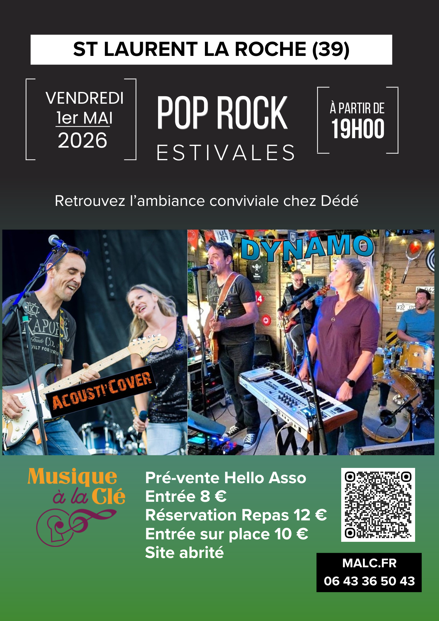 Concerts : les estivales St Laurent la Roche — visuel événement