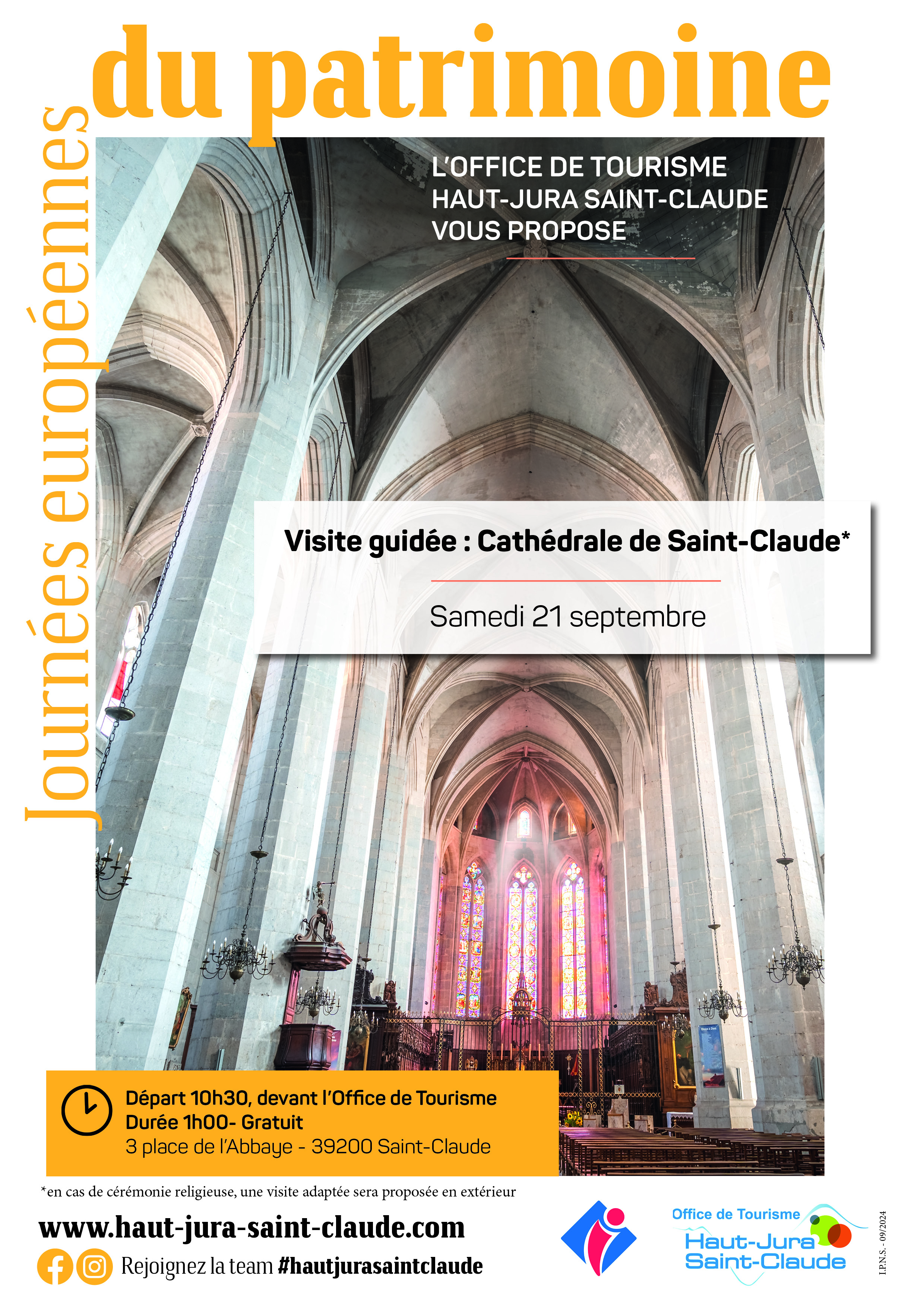 Journées européennes du patrimoine - visite guidée en famille de la Cathédrale de Saint-Claude