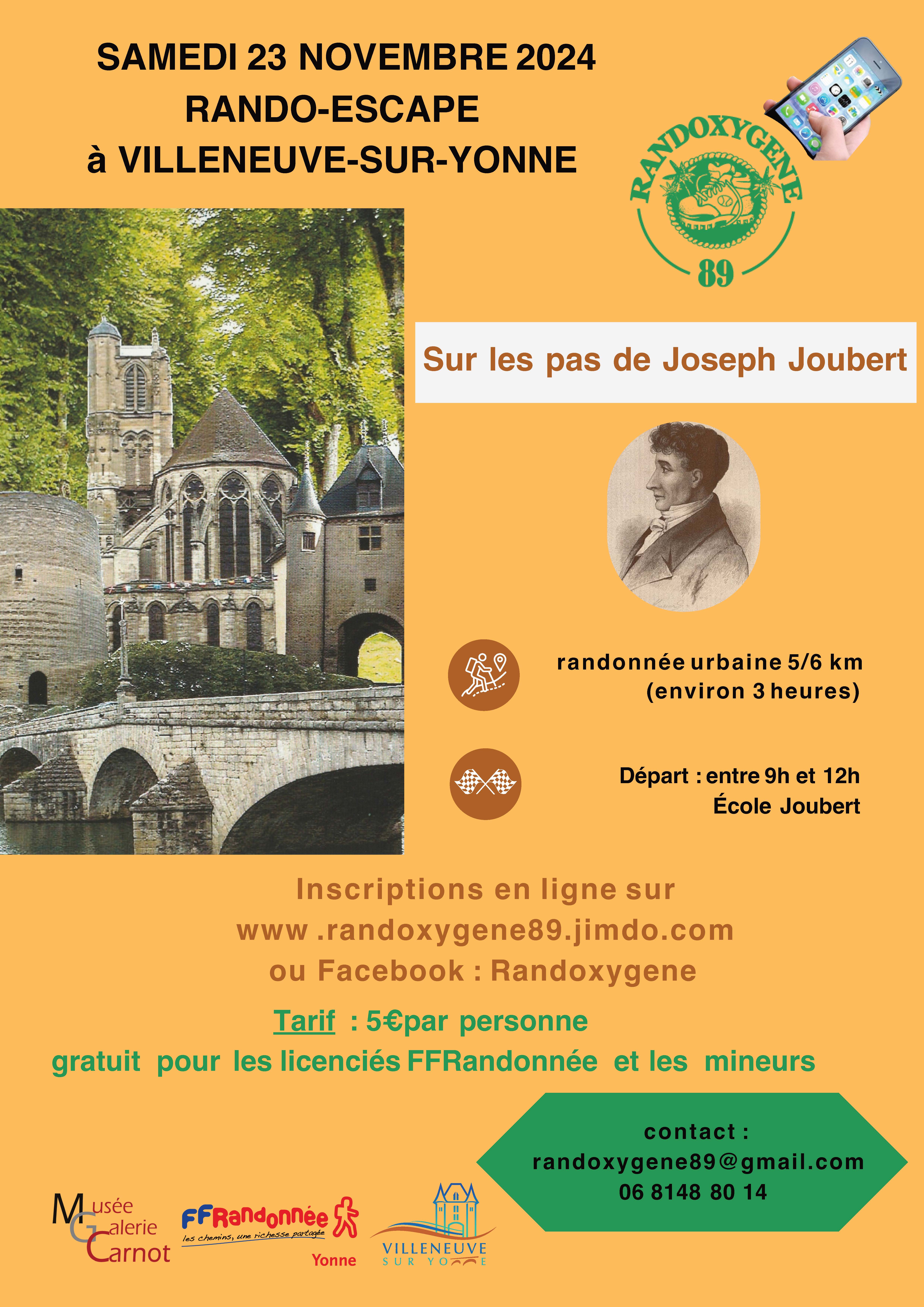 RANDO-ESCAPE Sur les pas de Joseph Joubert