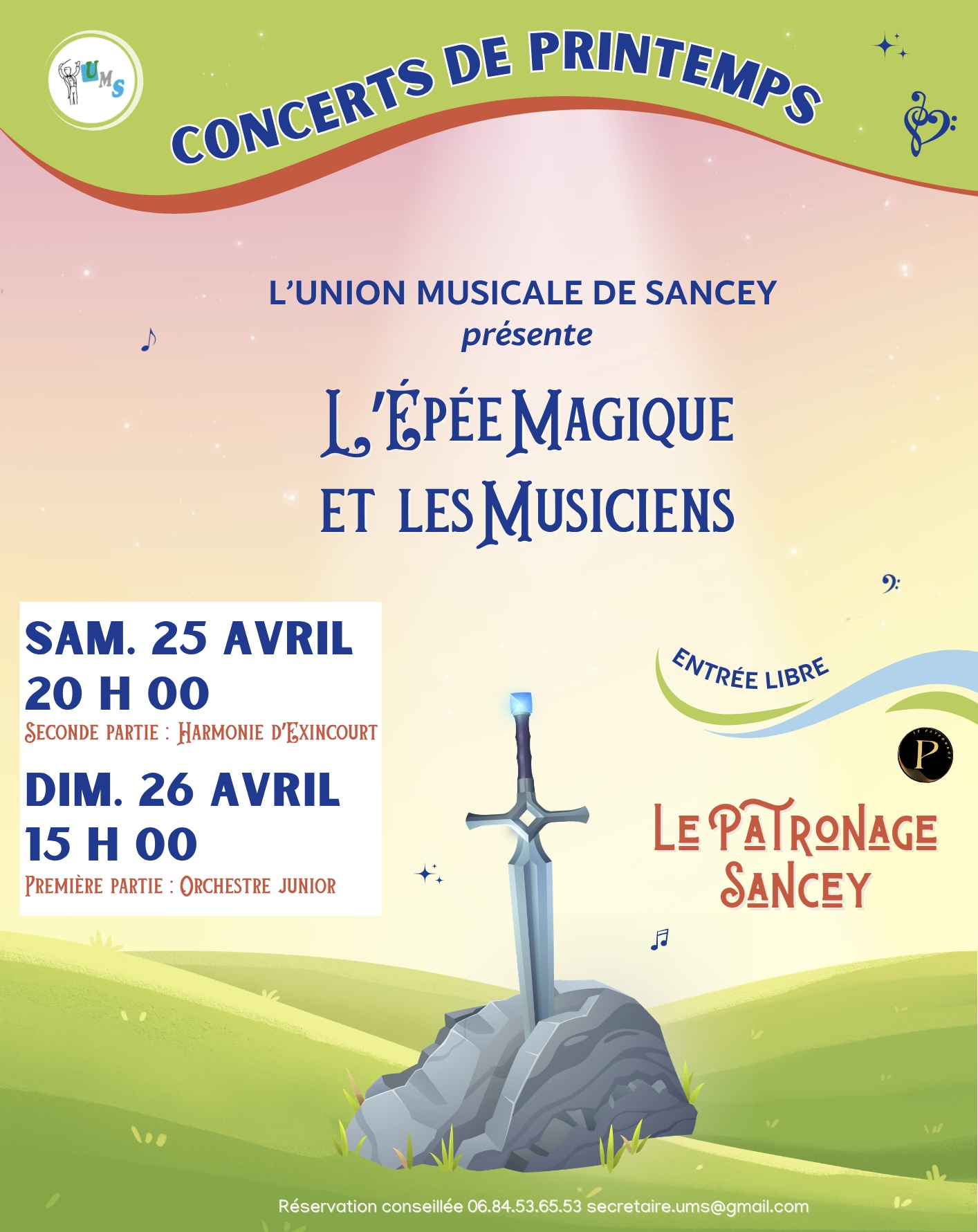 CONCERTS DE PRINTEMPS DE L’UNION MUSICALE DE SANCEY