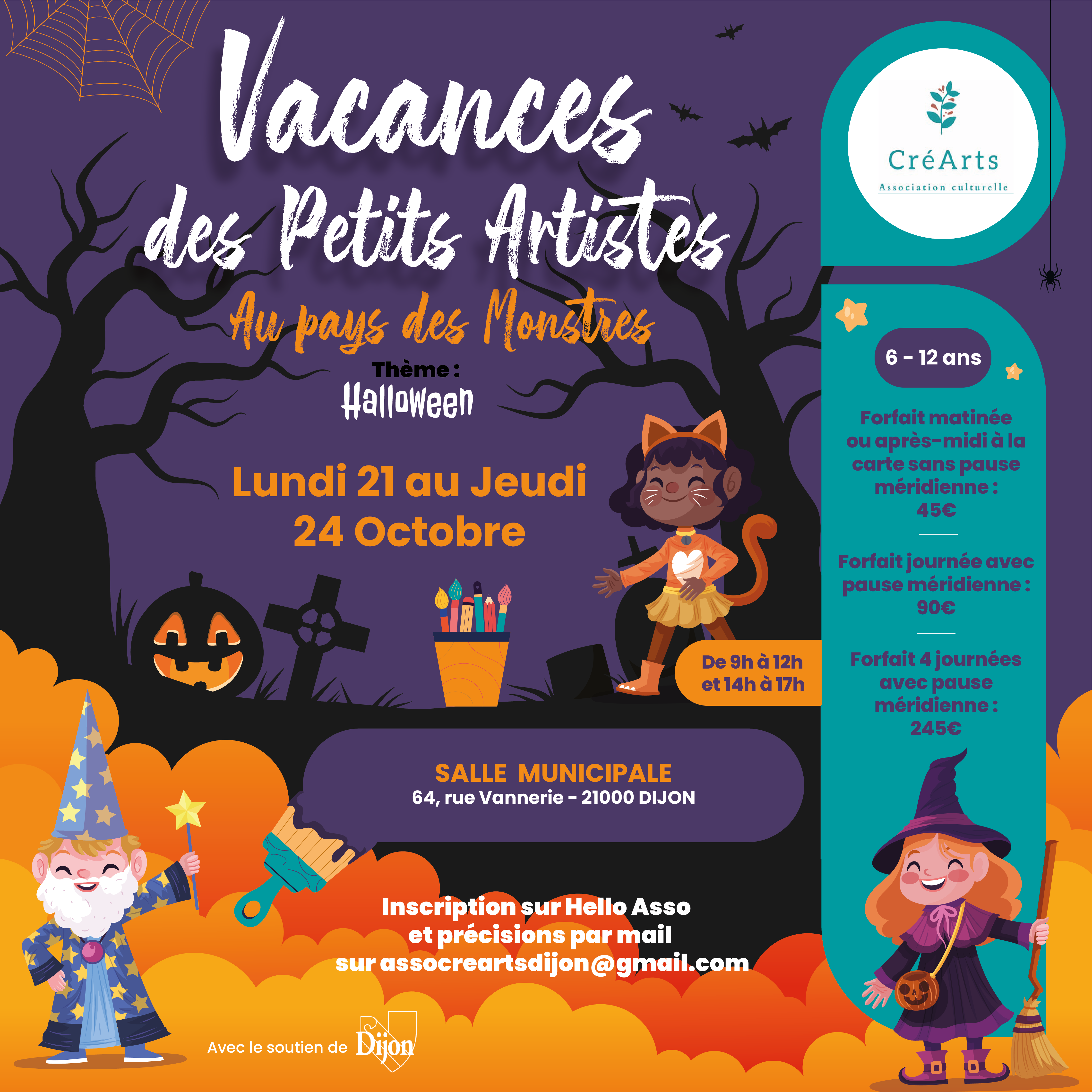 AFFICHE STAGES CREATIFS OCTOBRE 1080X1080 (1)