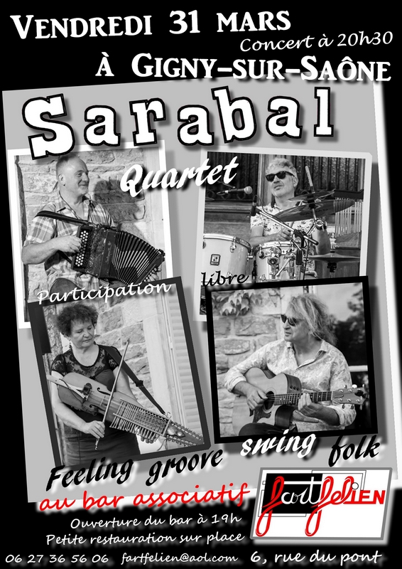 AFFICHE Sarabal Quartet 31 mars 2023.