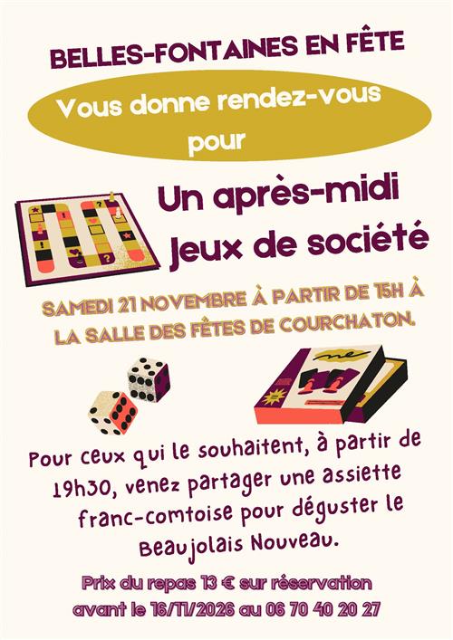 Apr&egrave;s-midi Jeux de soci&eacute;t&eacute;