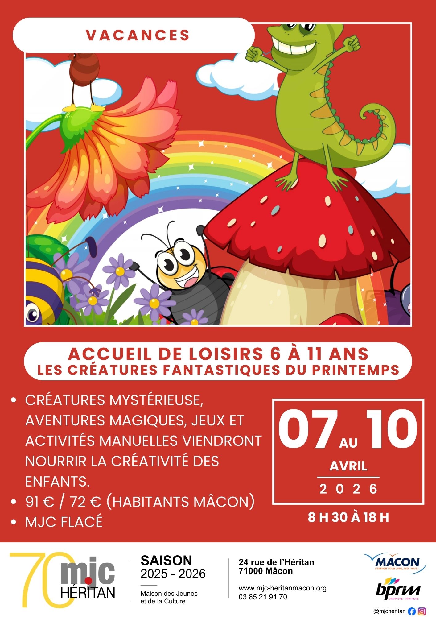 Accueil de loisirs 6 - 11 ans : Les créatures fantastiques du printemps