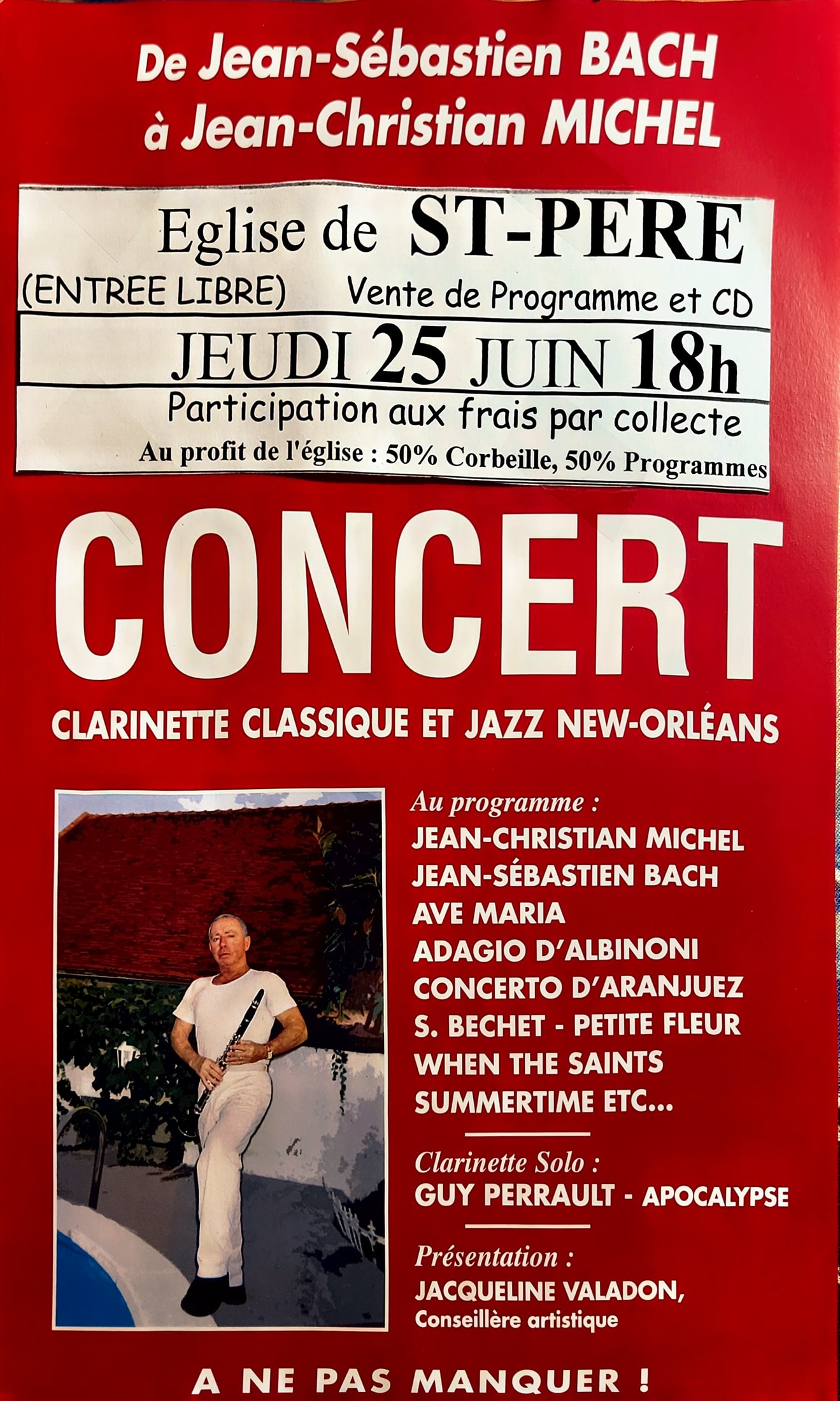 Concert clarinette classique et jazz New-Orléans