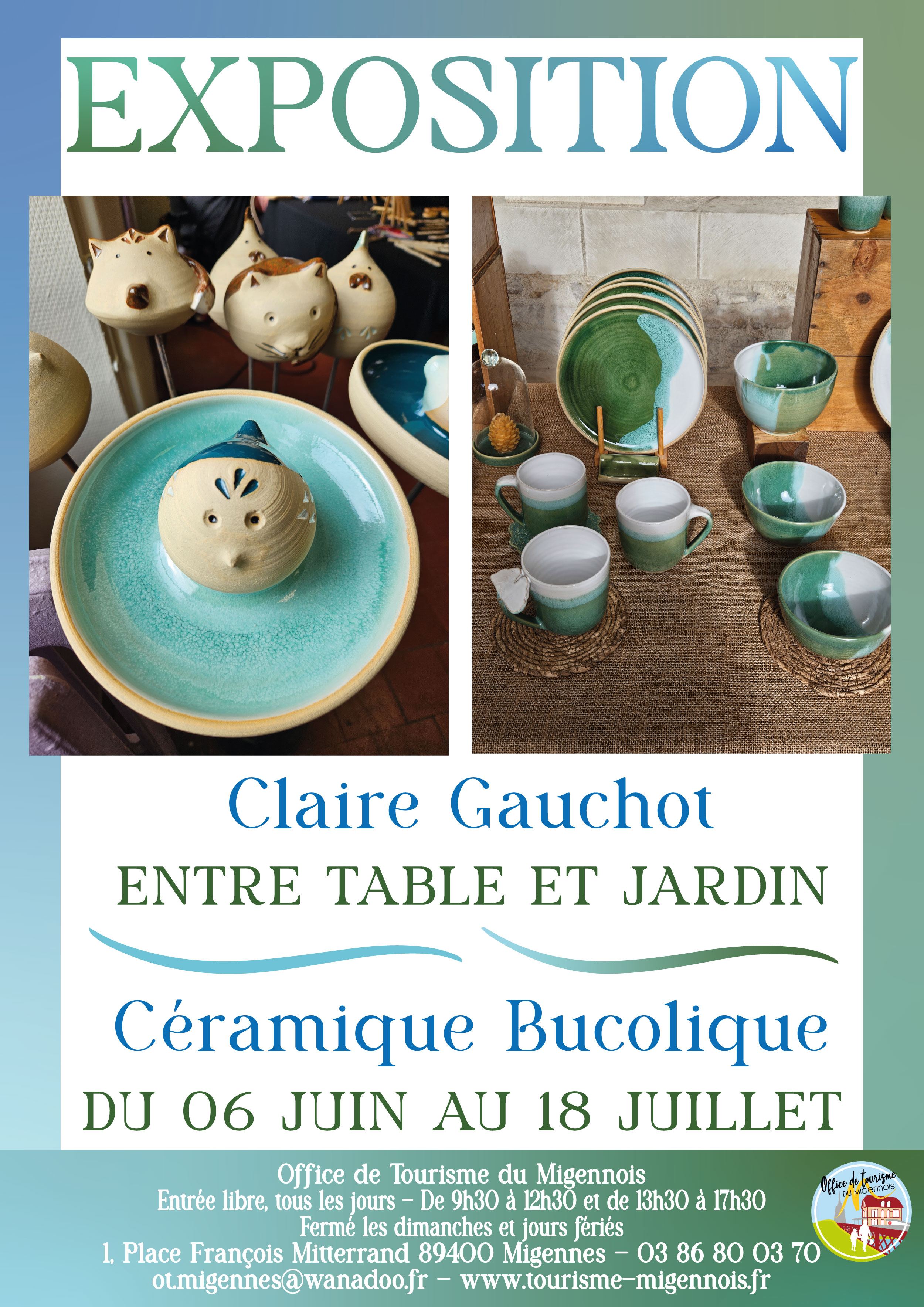 Exposition - Entre Table et Jardin - Céramique Bucolique - Claire Gauchot