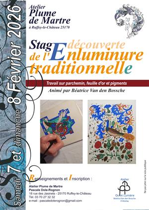 Stage d’enluminure traditionnelle