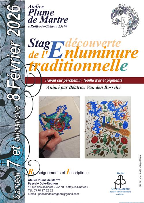 Stage d&rsquo;enluminure traditionnelle