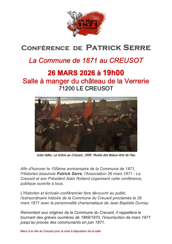 Conférence sur la Commune de 1871 au Creusot