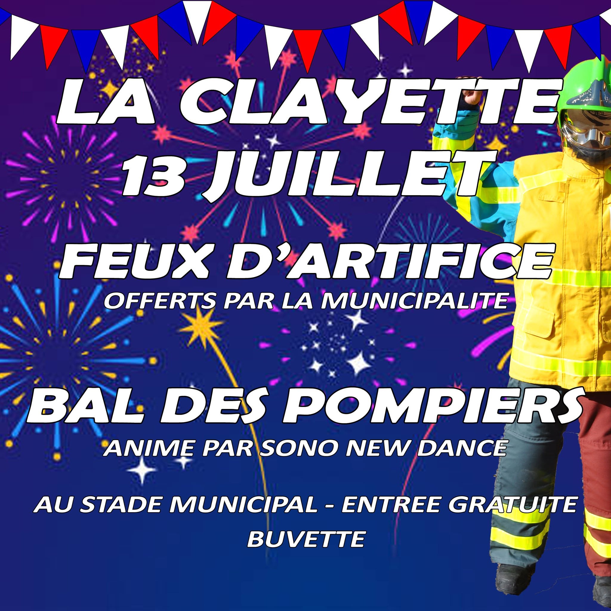 Bal des pompiers et feux d'artifices