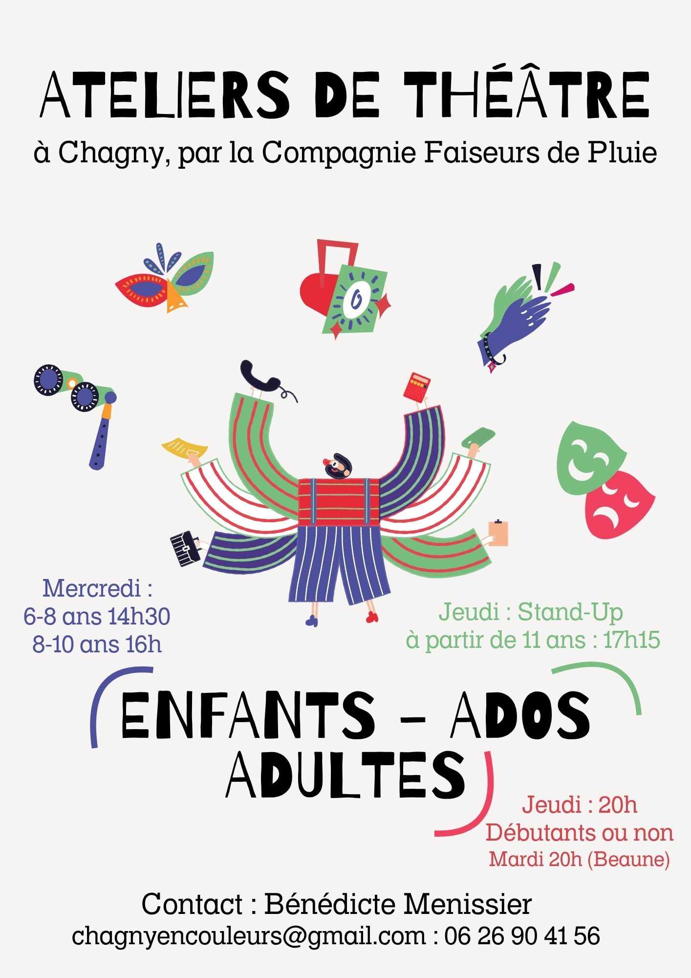 ATELIERS DE THEÂTRE - saison 2026-2027