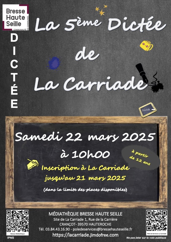 Affiche 5ème Dictée 