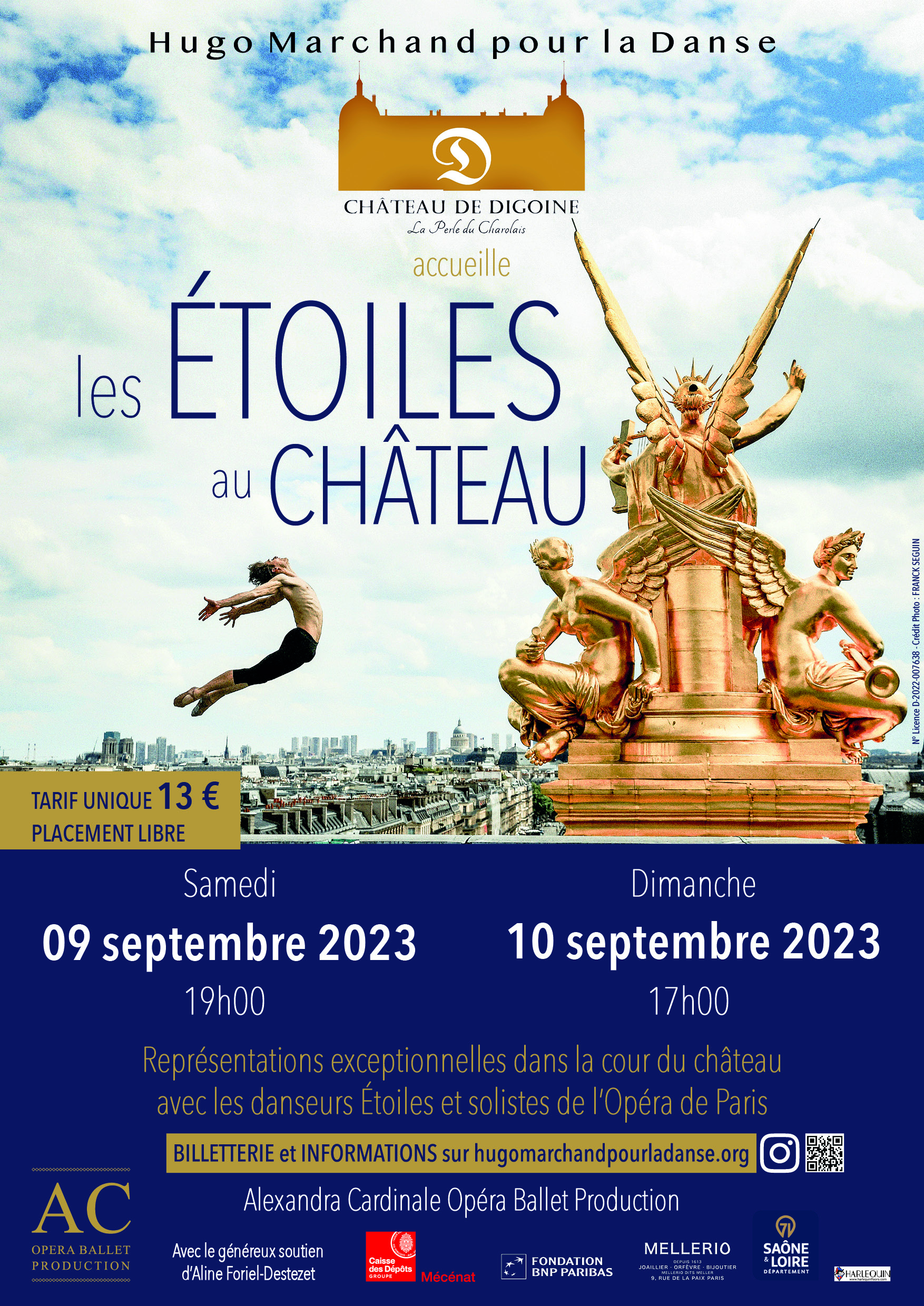 Affiche A3 LES ETOILES AU CHATEAU-DIGOINE-OK-QR