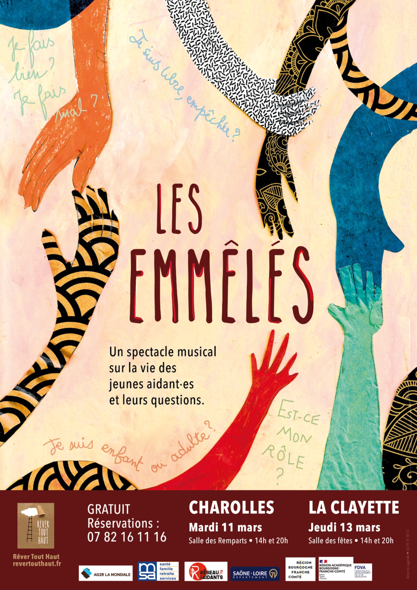 Affiche spectacle Les emmêlés
