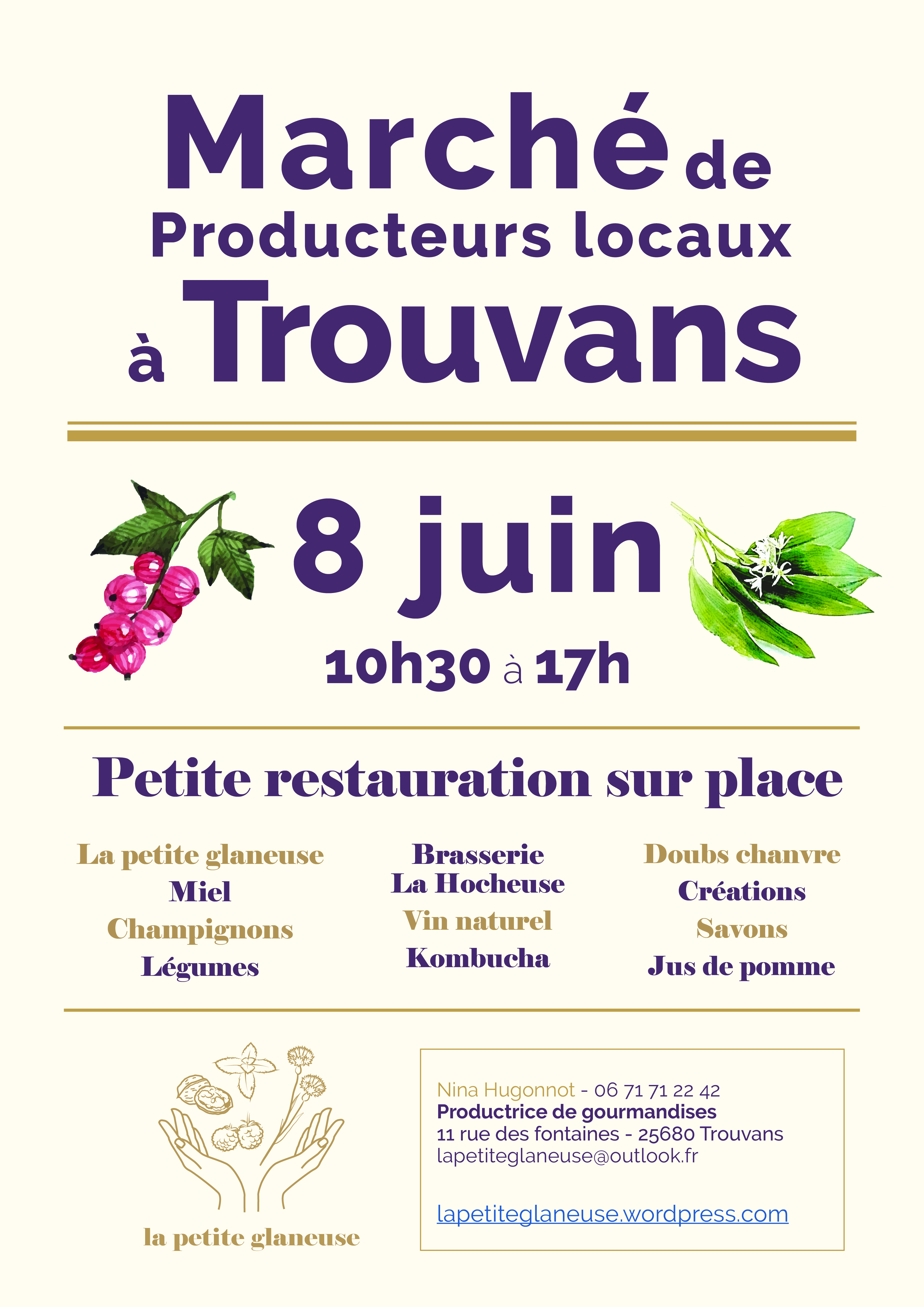 Affiche A3 marché 8 juin 2025