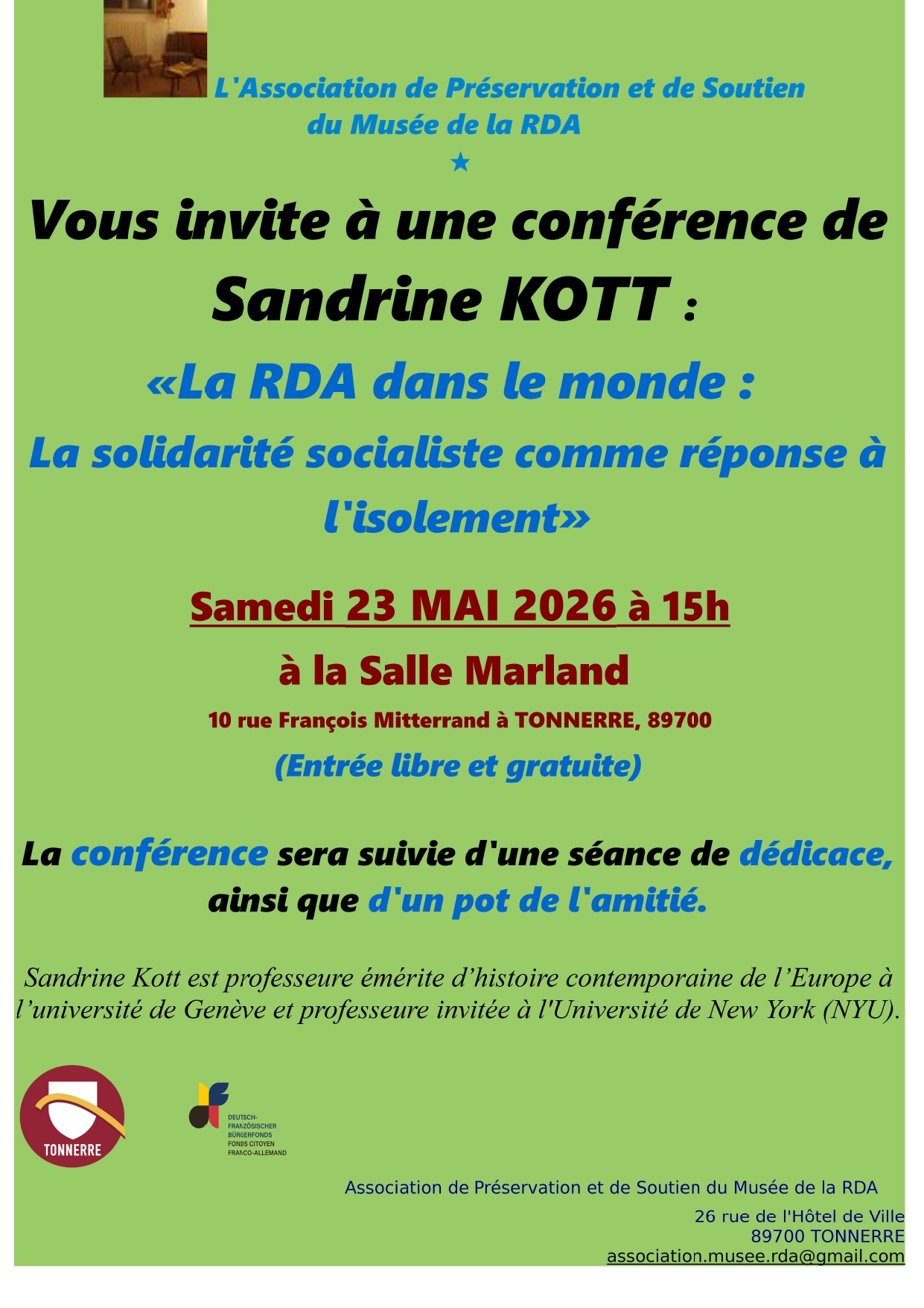 Conférence de Sandrine Kott : La RDA dans le monde