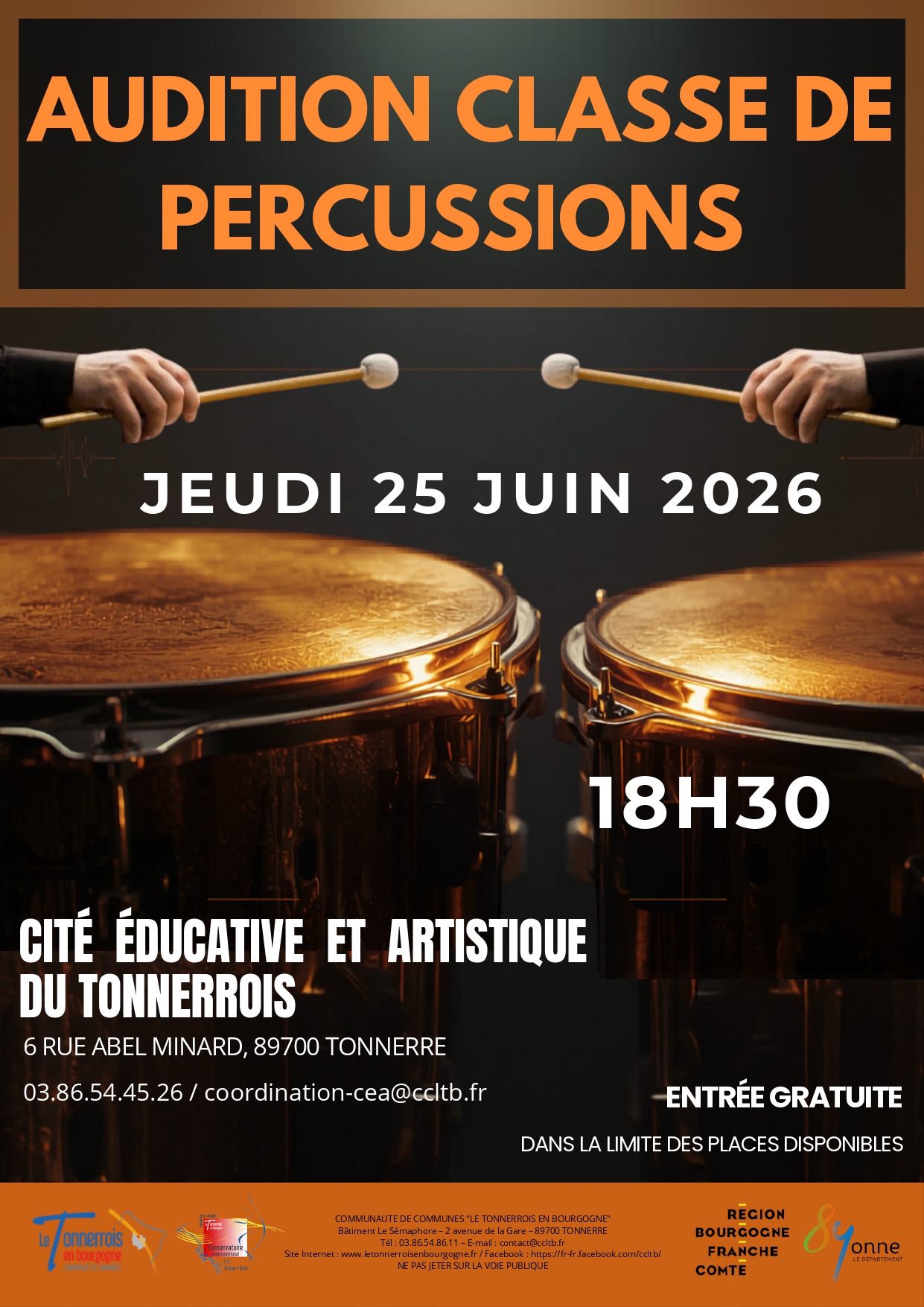 Audition classe de percussions