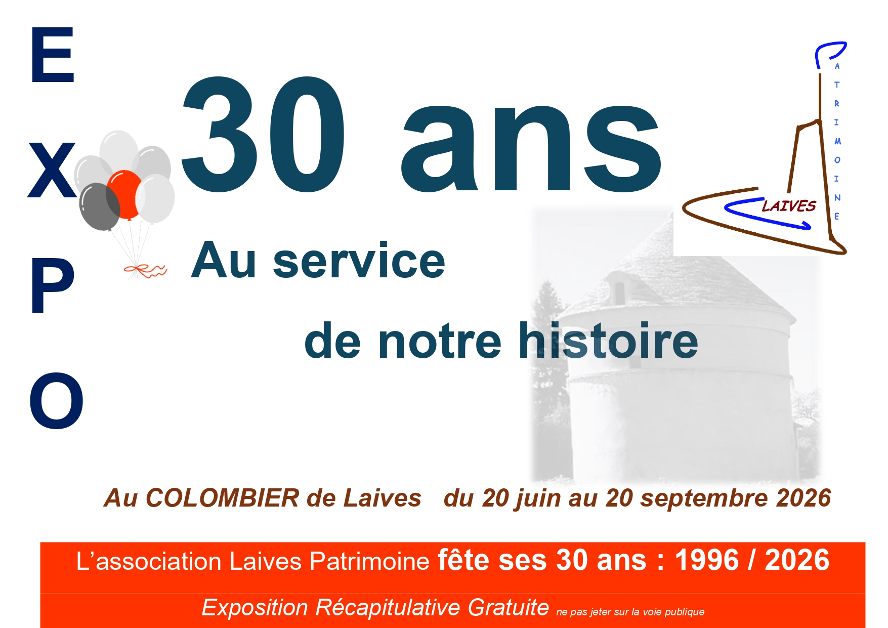 Exposition 30 ans au service de notre histoire