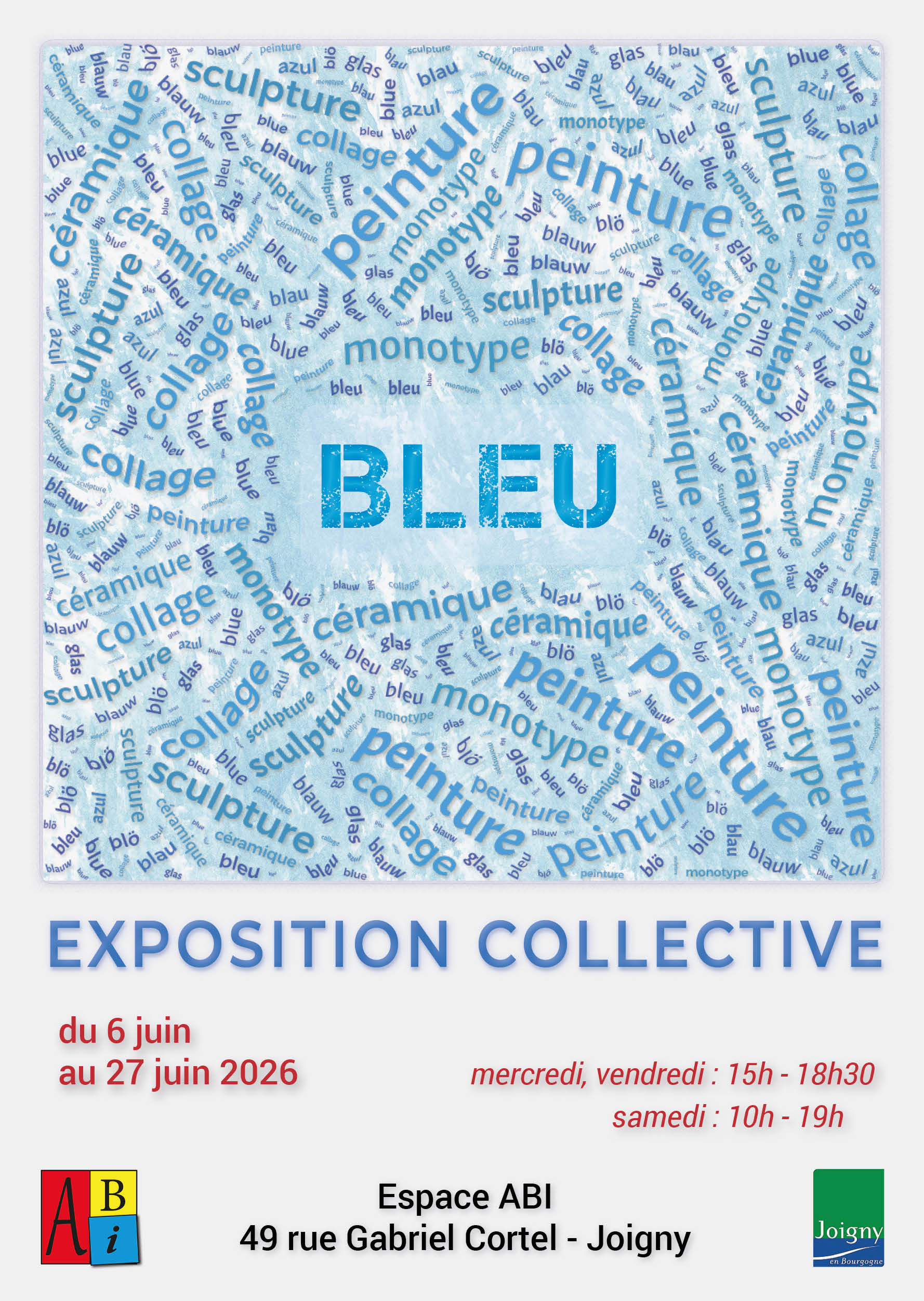 Bleu Exposition Collectif des artistes de ABI — visuel événement