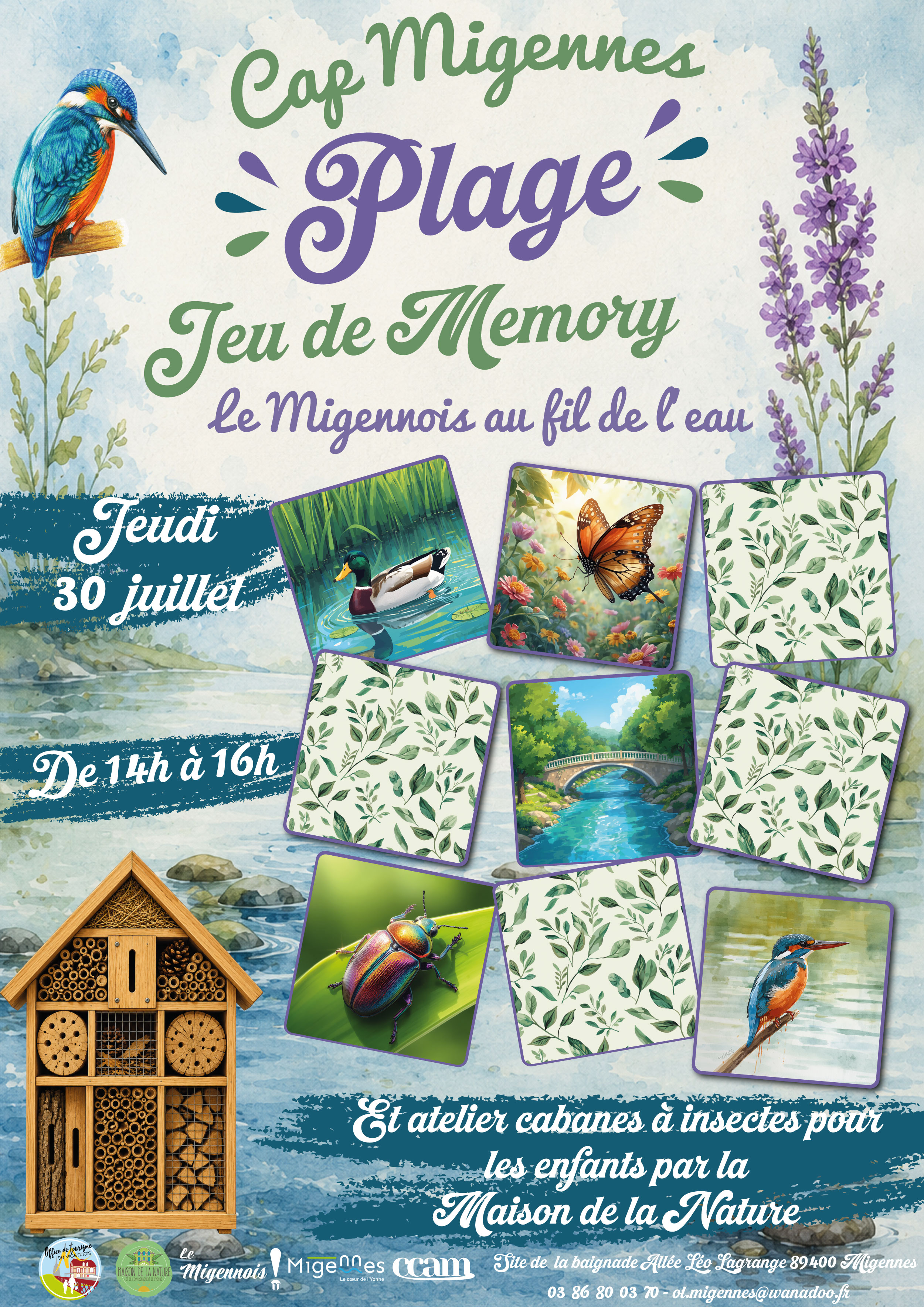 Jeu de Memory « Le Migennois au fil de l’eau » - Cap Migennes Plage