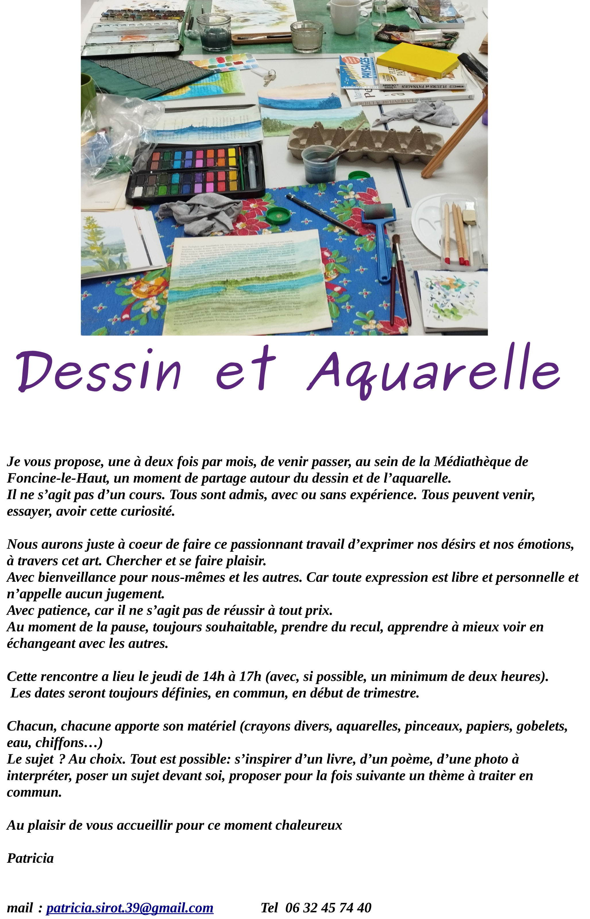 Affiche Dessin et Aquarelle-1