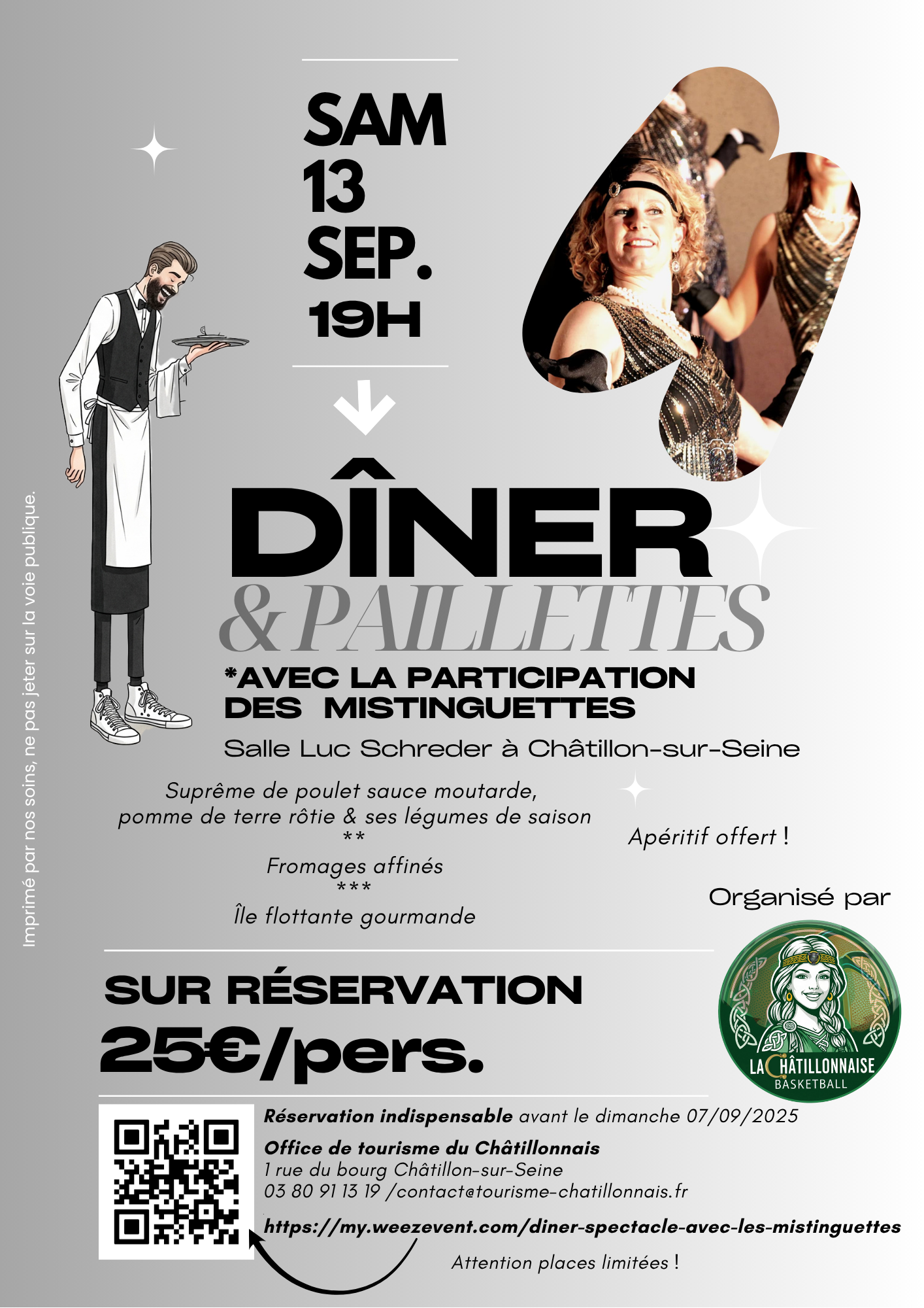 Affiche Dîner & Paillettes avec la participation des Mistinguettes - 1