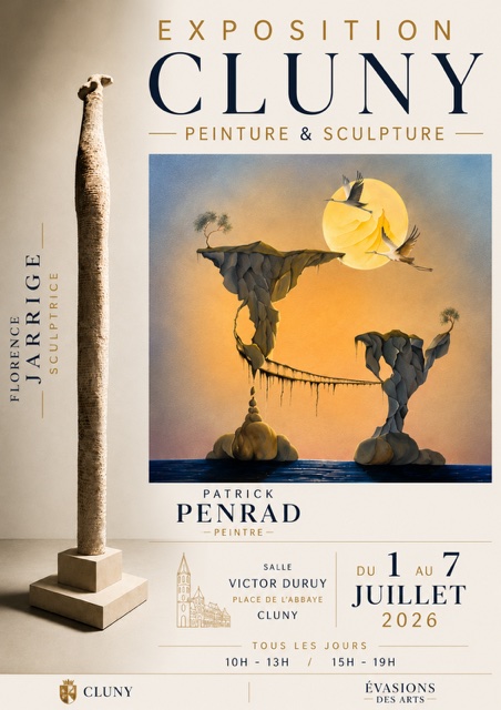 Exposition Peinture & Sculpture à Cluny – Florence Jarrige et Patrick Penrad