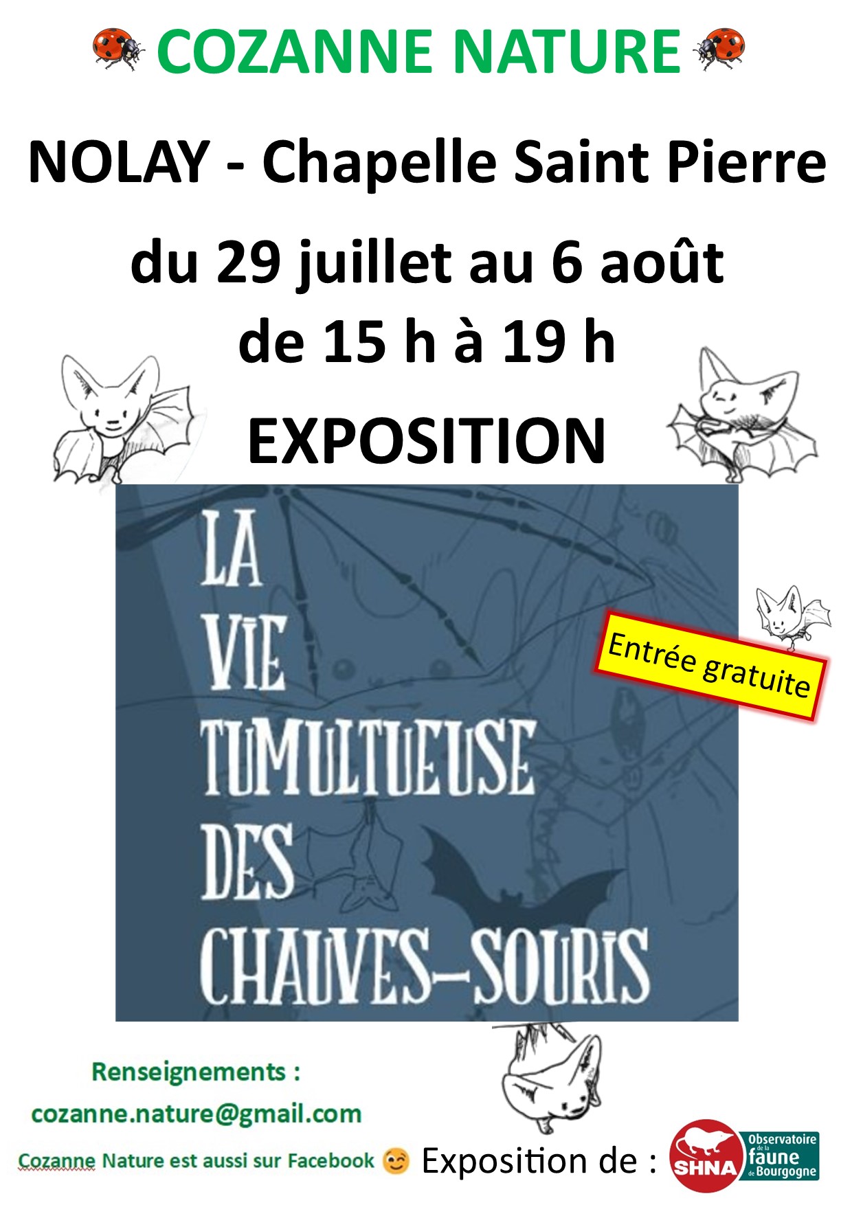 Affiche Expo Chauves-souris - Crédits : Cozanne Nature