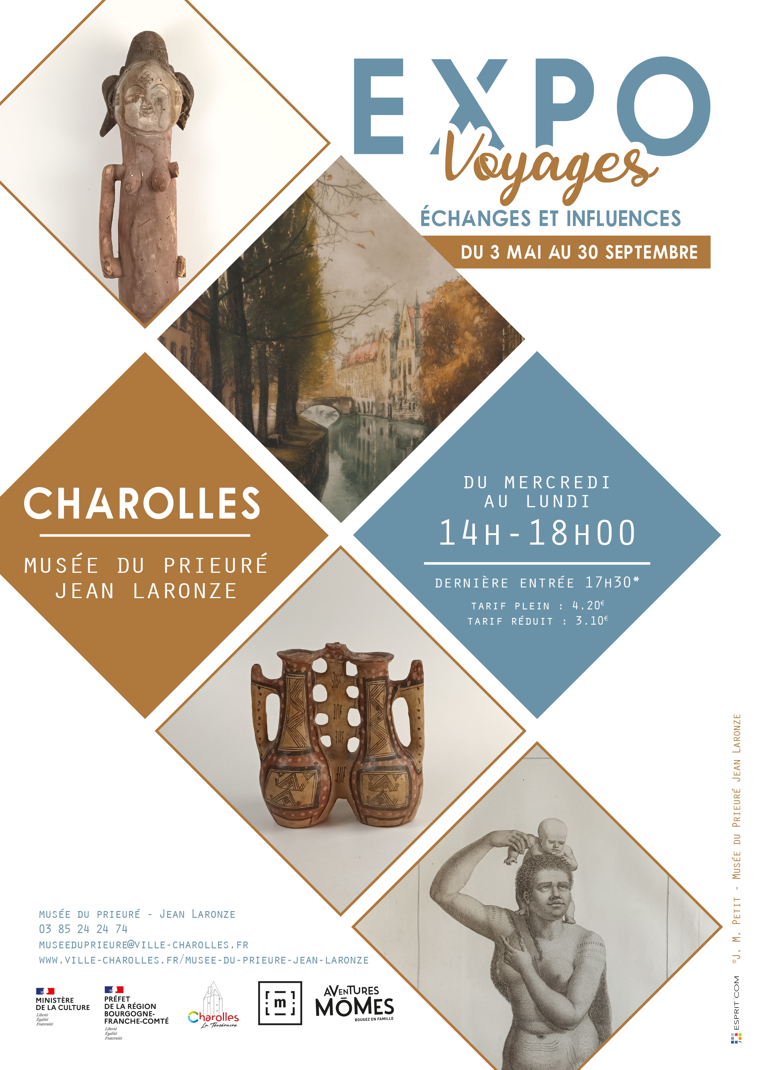 Affiche Expo Voyages - Musée du Prieuré 2021