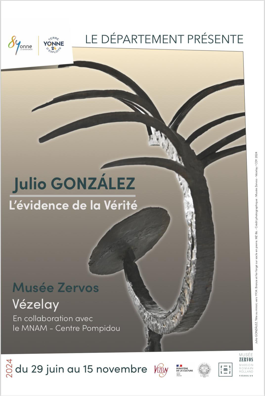 Julio Gonzalez , tête de femme au miroir