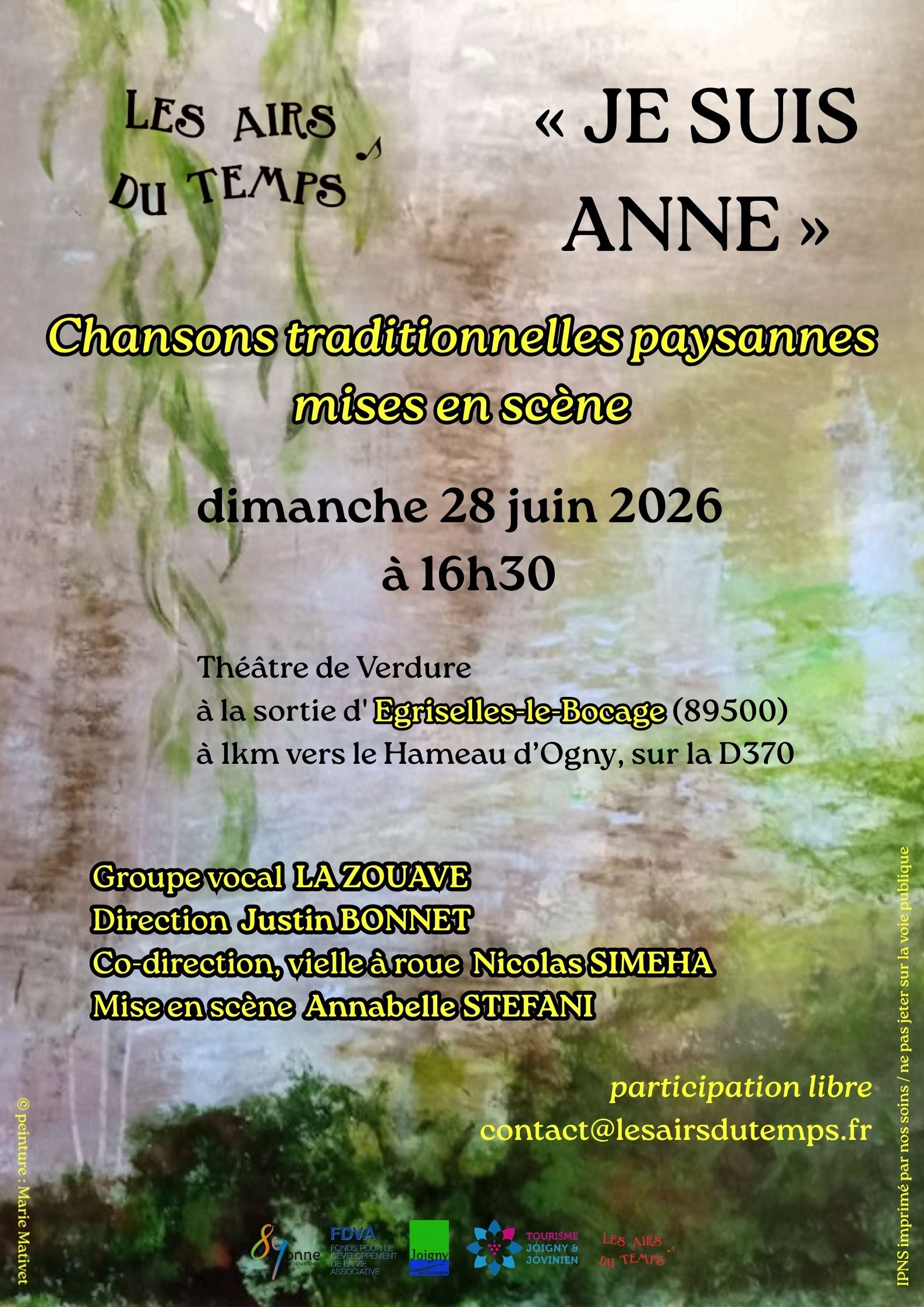Je suis Anne, chansons paysannes traditionnelles