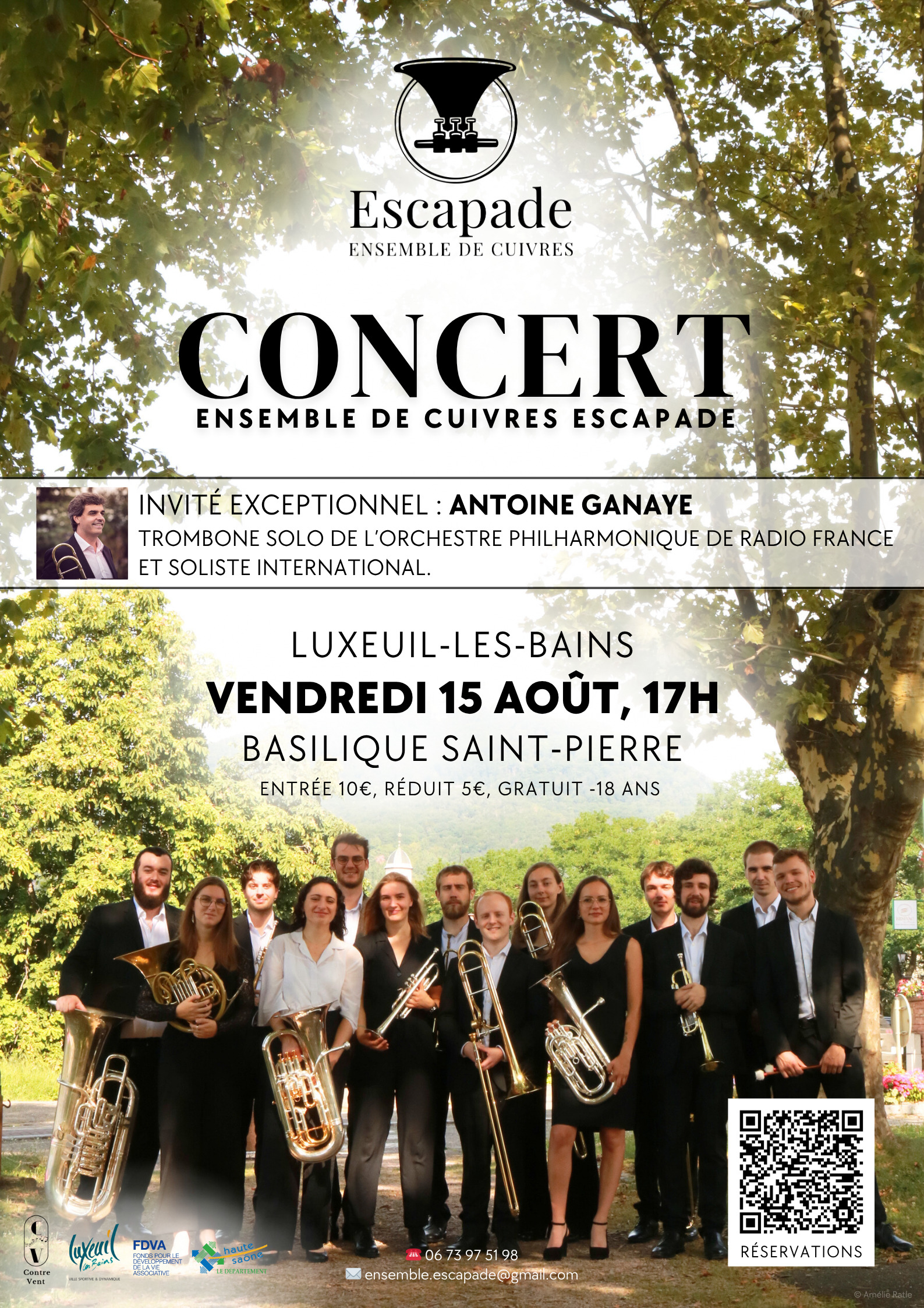 Affiche Concert Escapade 15 août