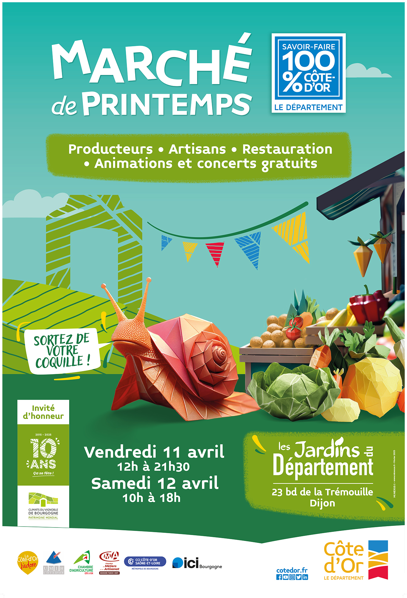 Affiche Marché de Printemps 100% Côte-d'Or