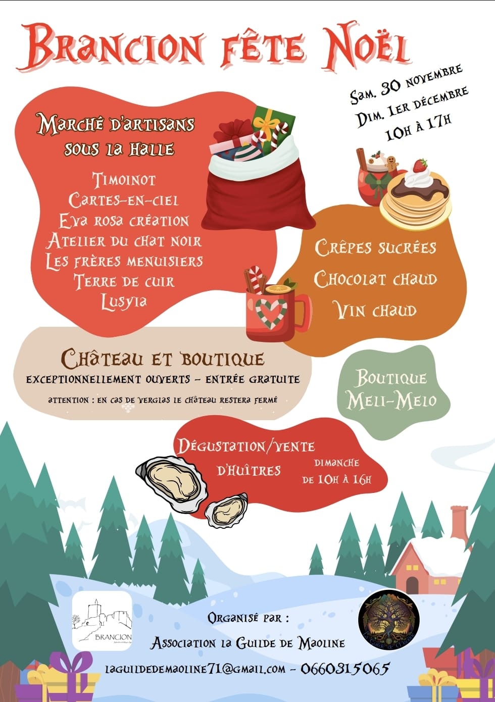 Affiche Brancion fête Noël