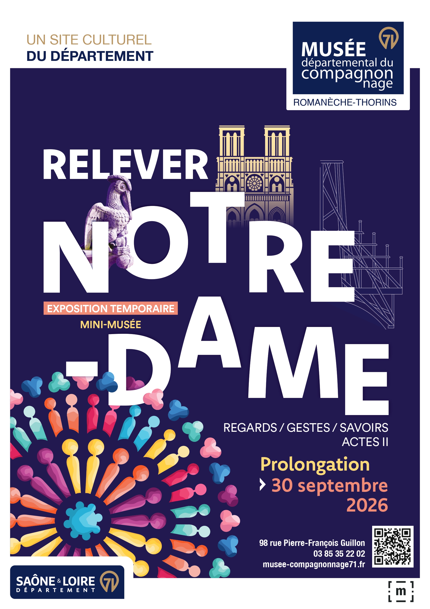 Exposition Relever Notre-Dame : regards/gestes/savoirs
