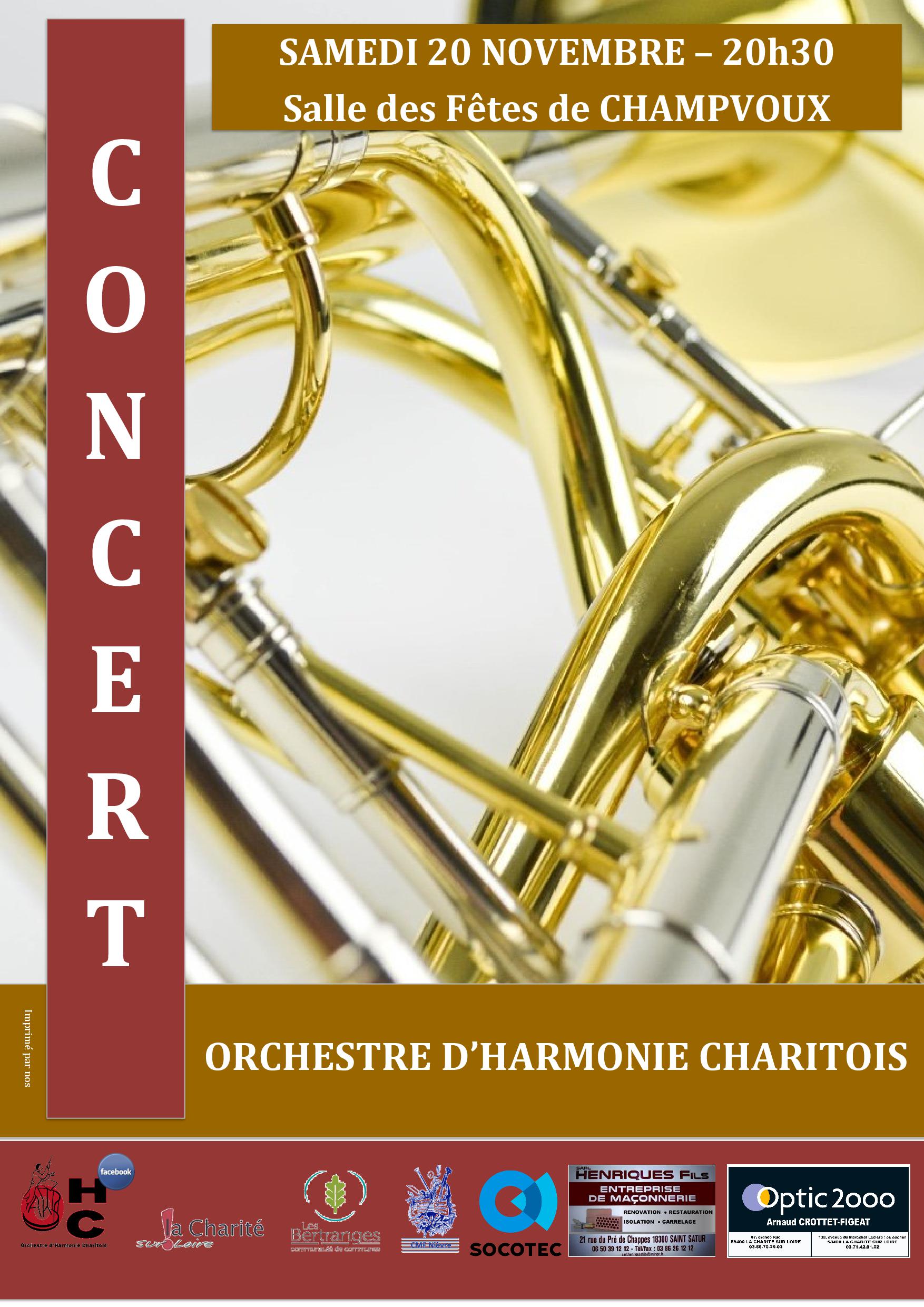 Affiche OHC Concert Gala Champvoux Nov 2021