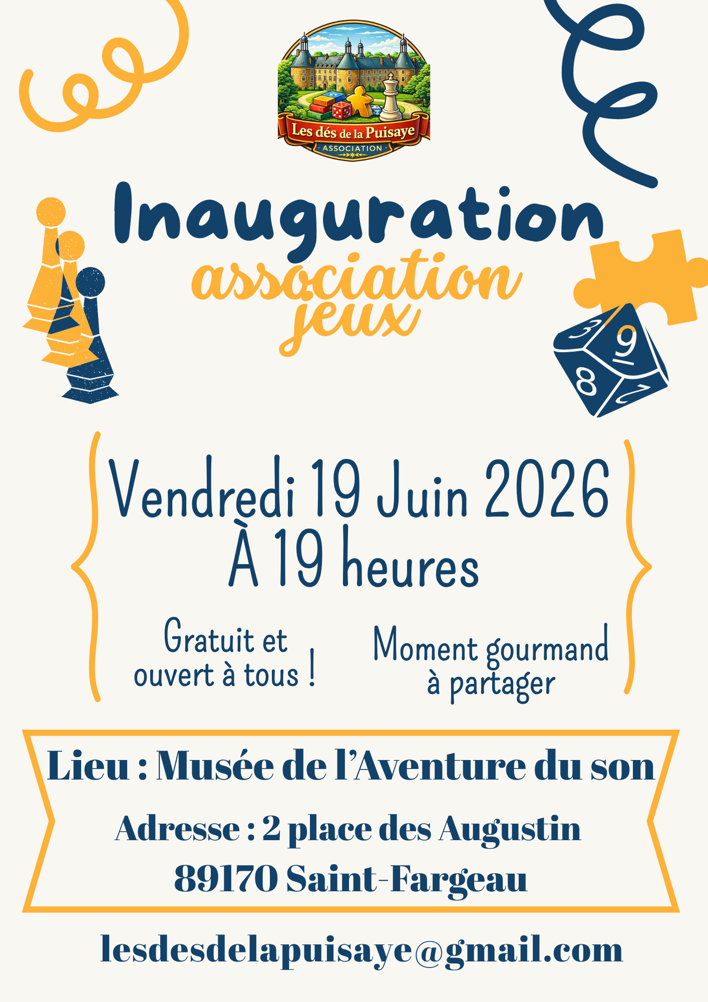 Inauguration de l'association "Les dés de la Puisaye"