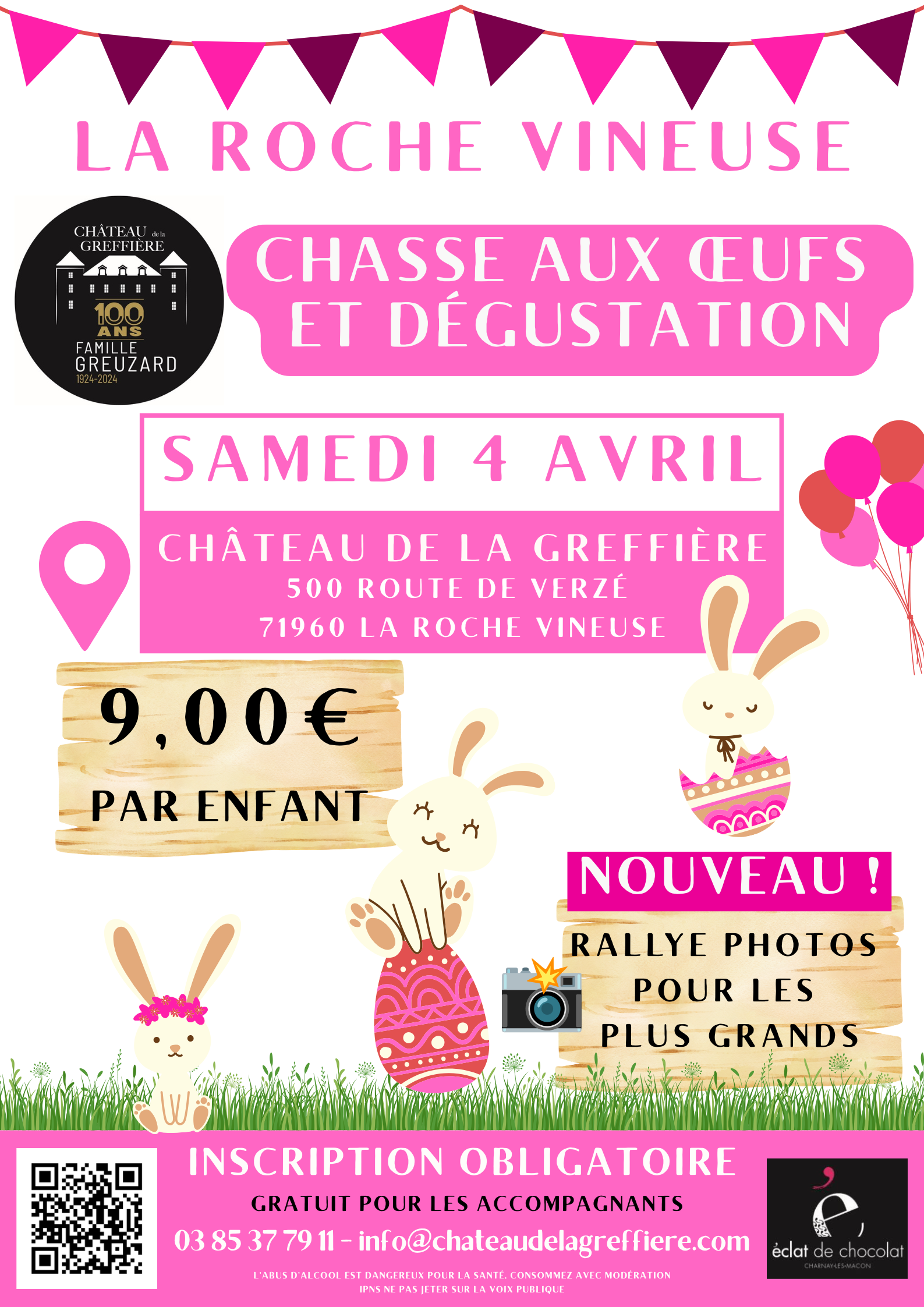 Chasse aux oeufs au Château de la Greffière