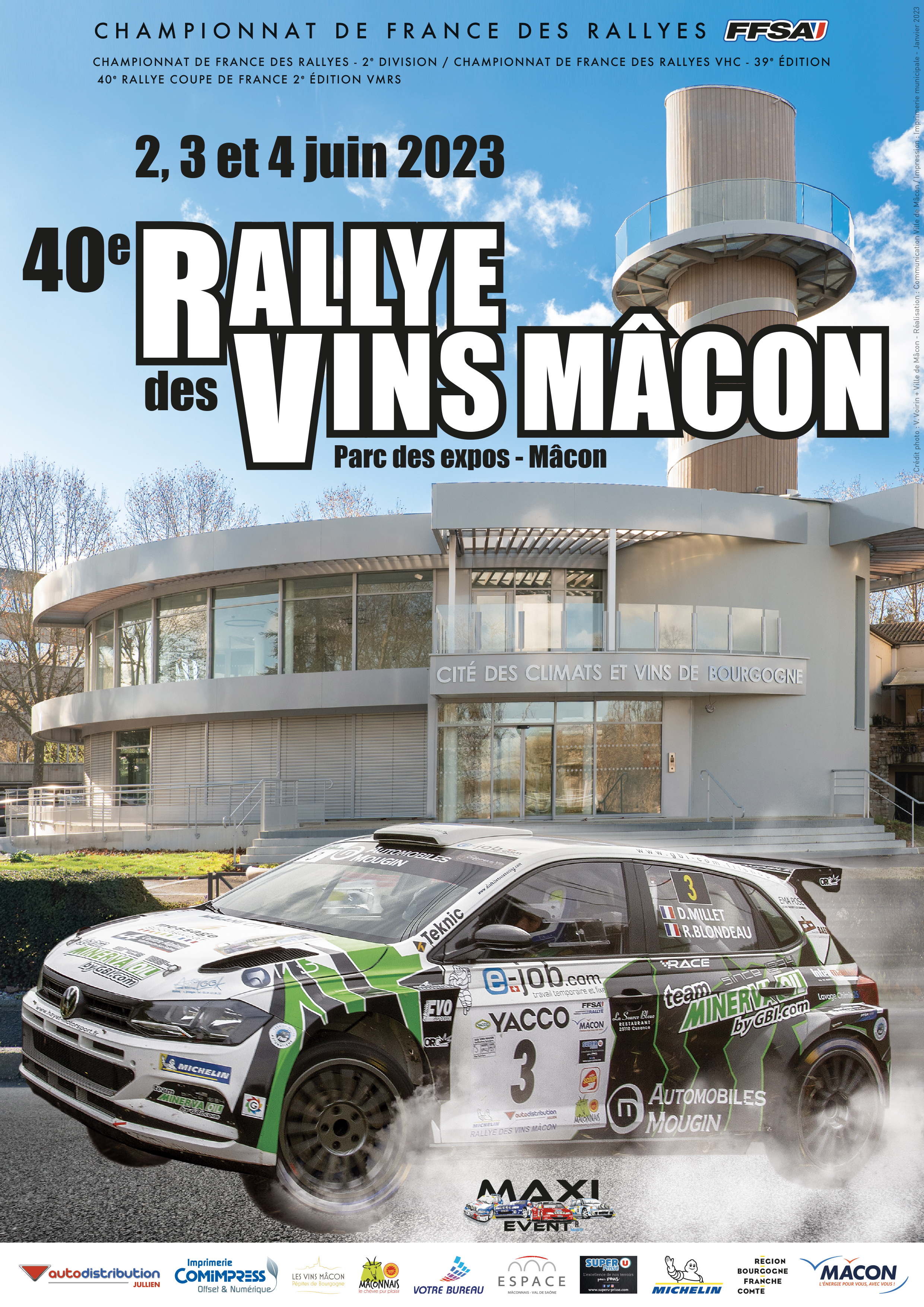 Affiche A3 Rallye des vins 2023