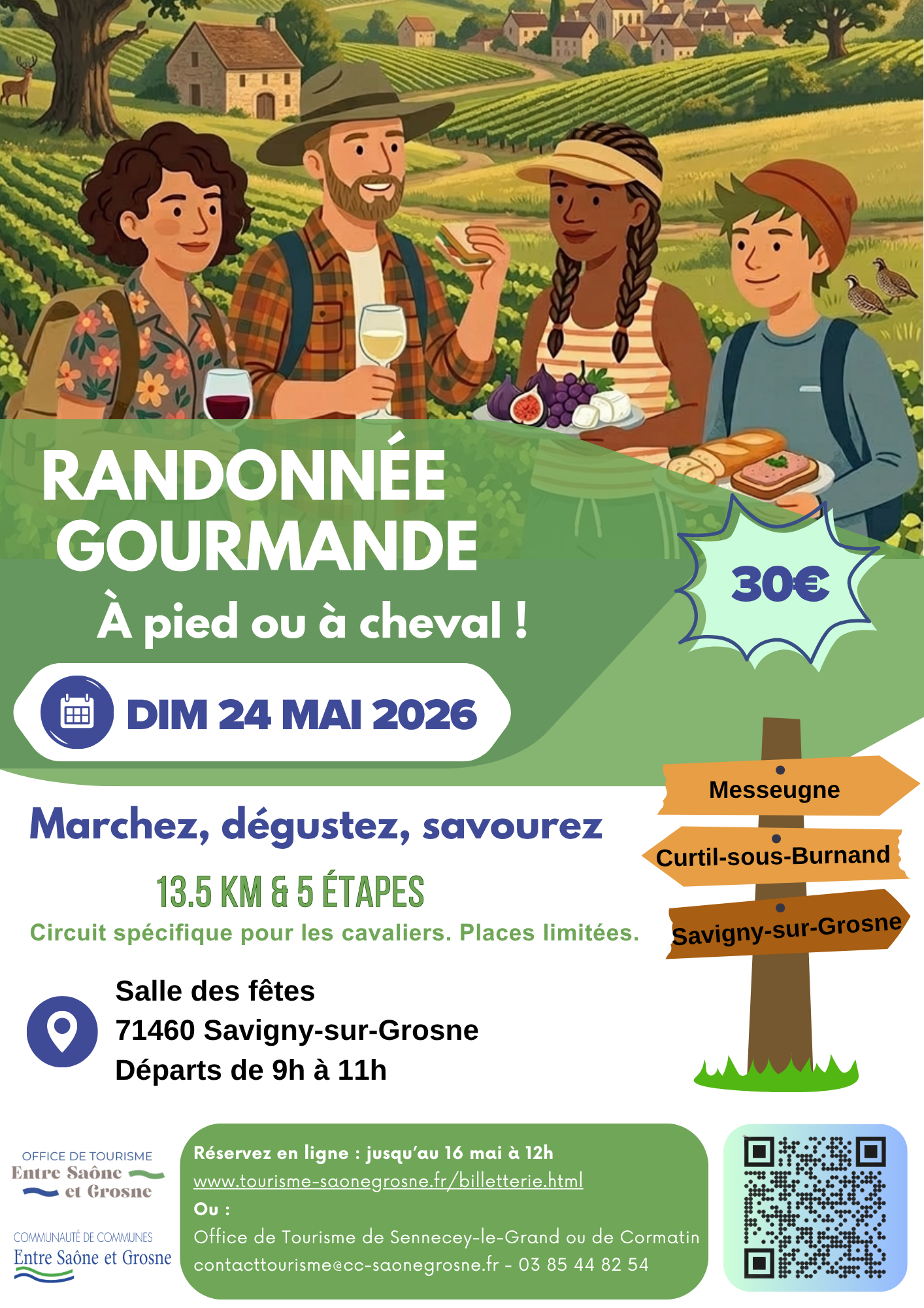 Randonnée gourmande Entre Saône et Grosne